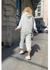 BEYAZ 2 İPLİK JOGGER EŞOFMAN ALTI