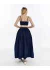 LACİVERT CROP ETEK TAKIM