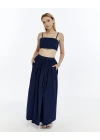 LACİVERT CROP ETEK TAKIM