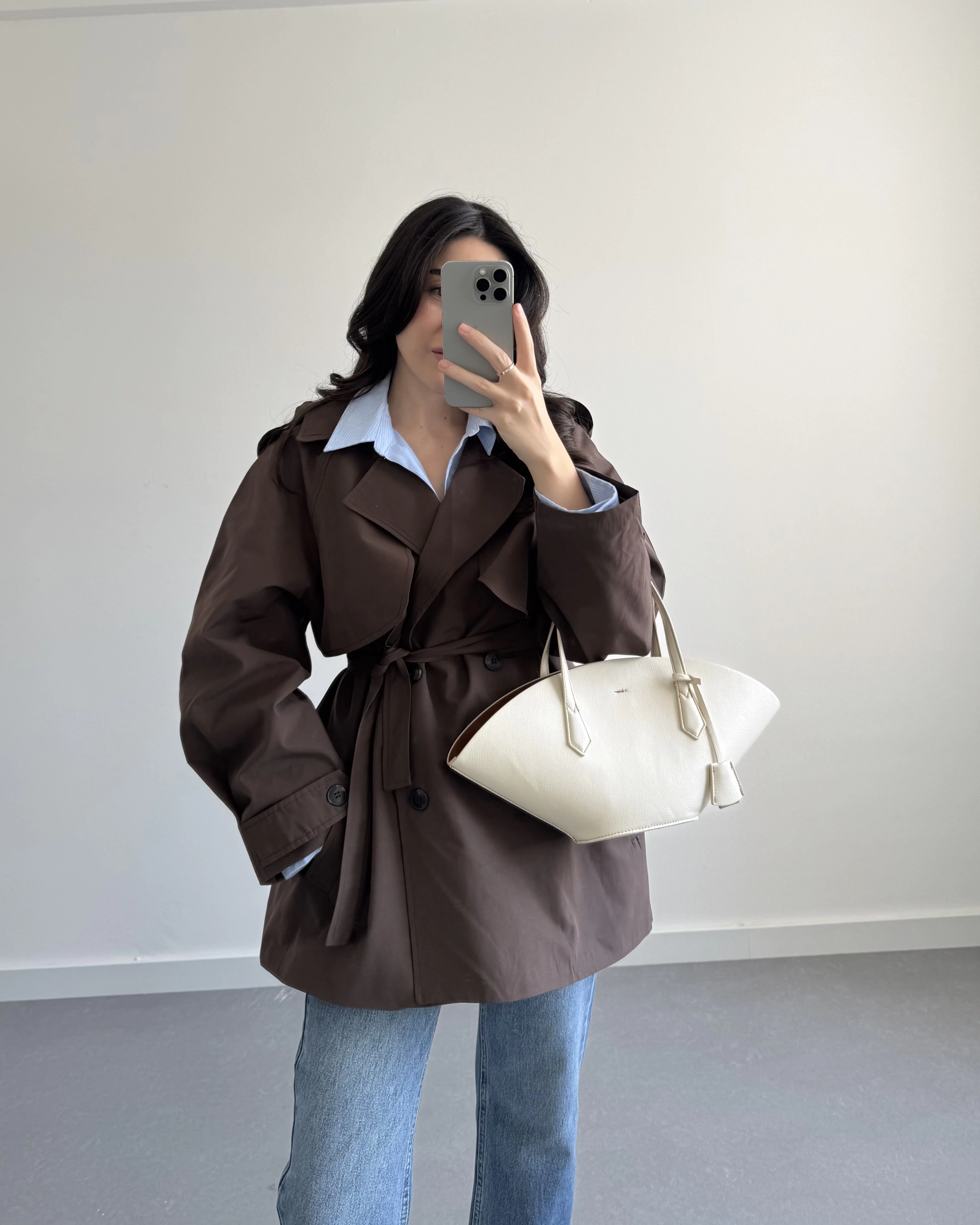 KAHVE ARA BOY PREMİUM TRENÇKOT