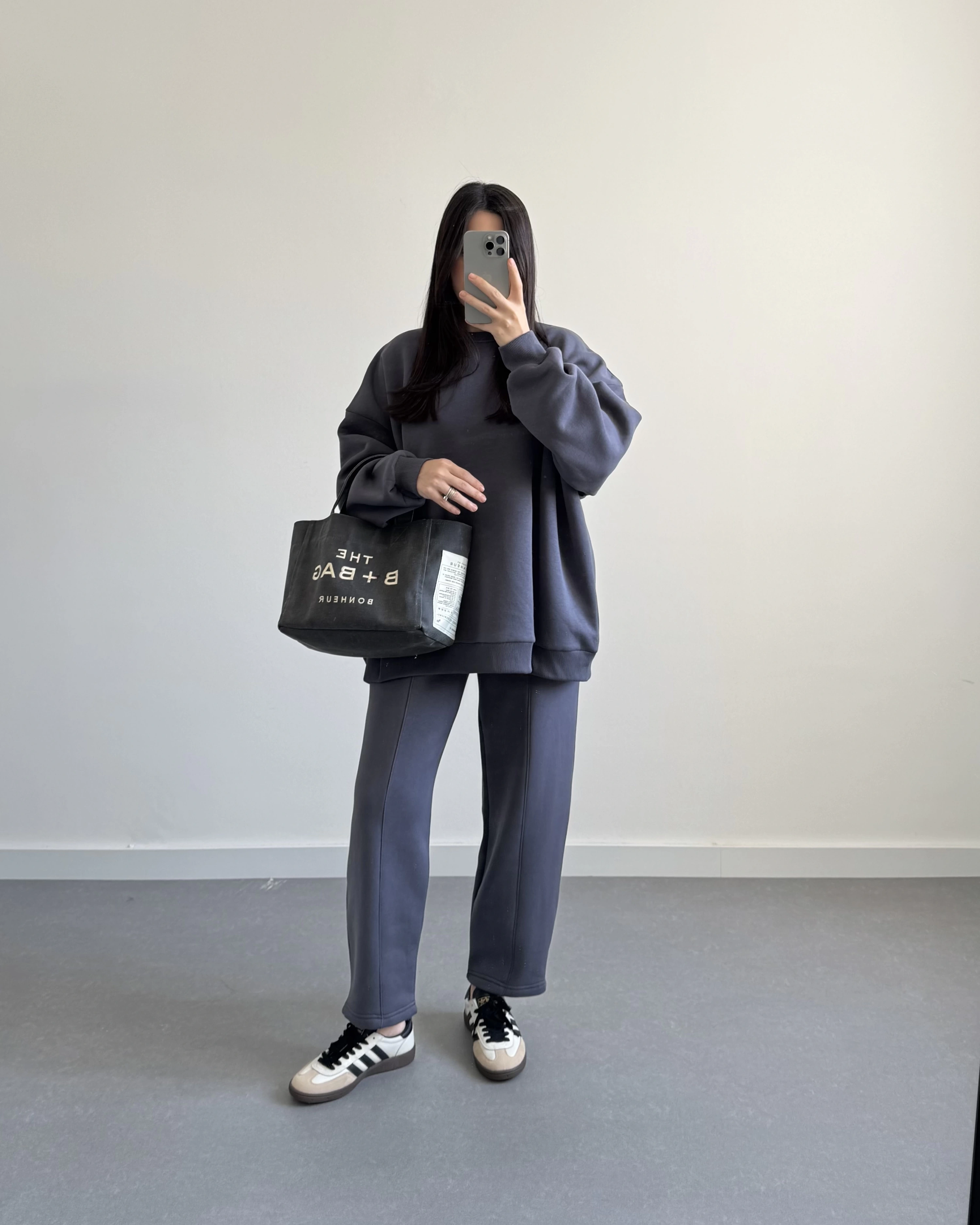 3 İPLİK ŞARDONLU PREMİUM SWEAT TAKIM ANTRASİT