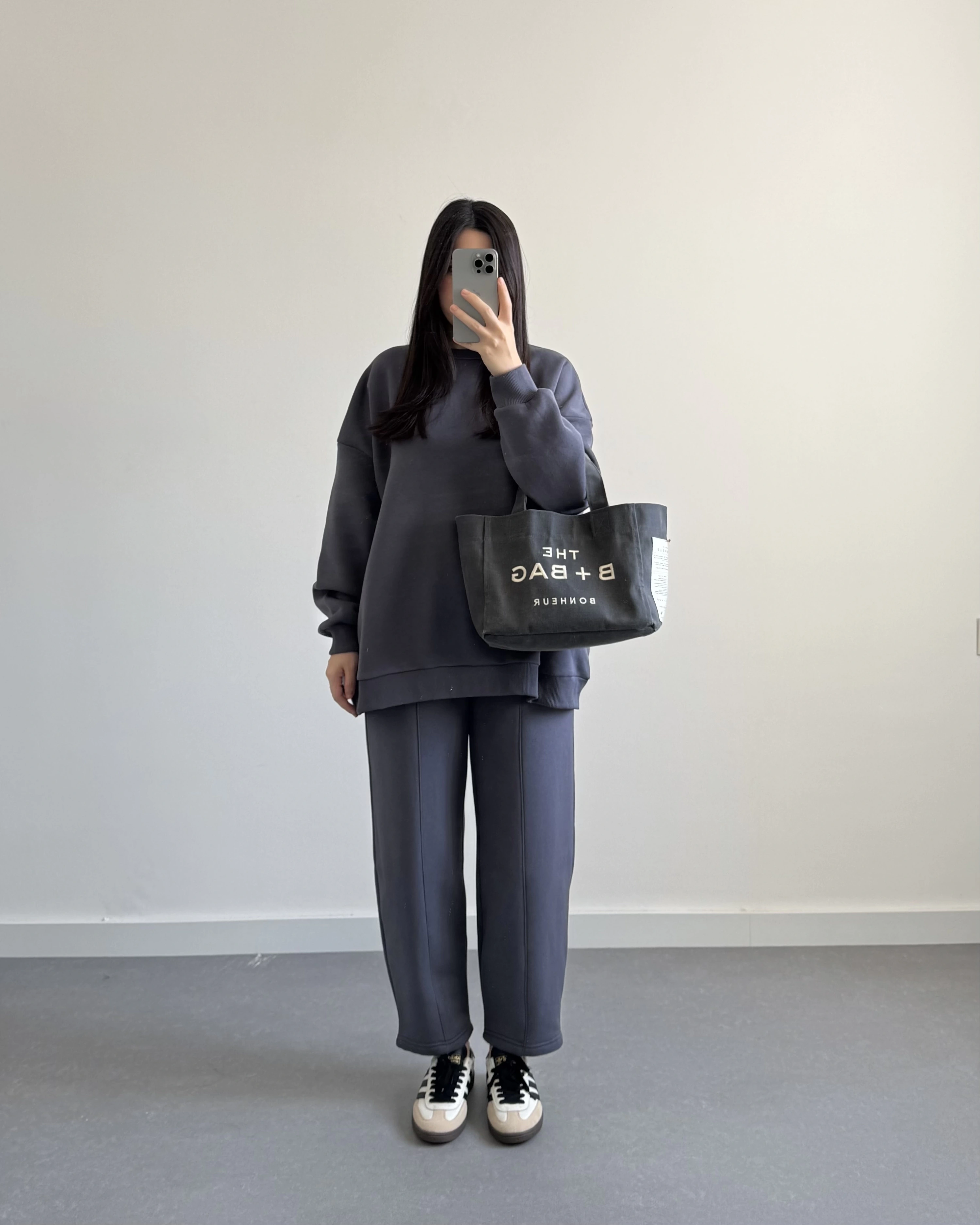 3 İPLİK ŞARDONLU PREMİUM SWEAT TAKIM ANTRASİT