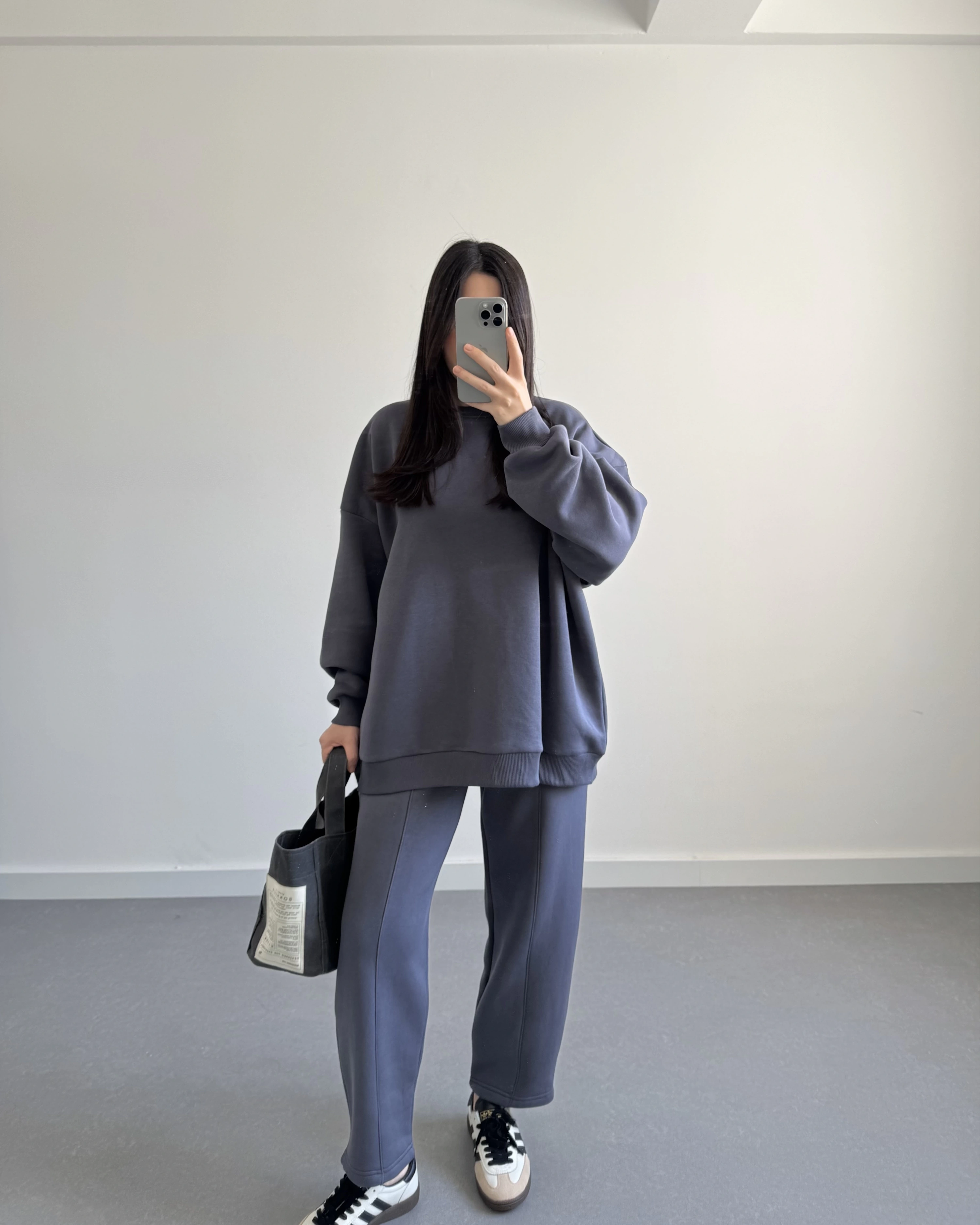 3 İPLİK ŞARDONLU PREMİUM SWEAT TAKIM ANTRASİT