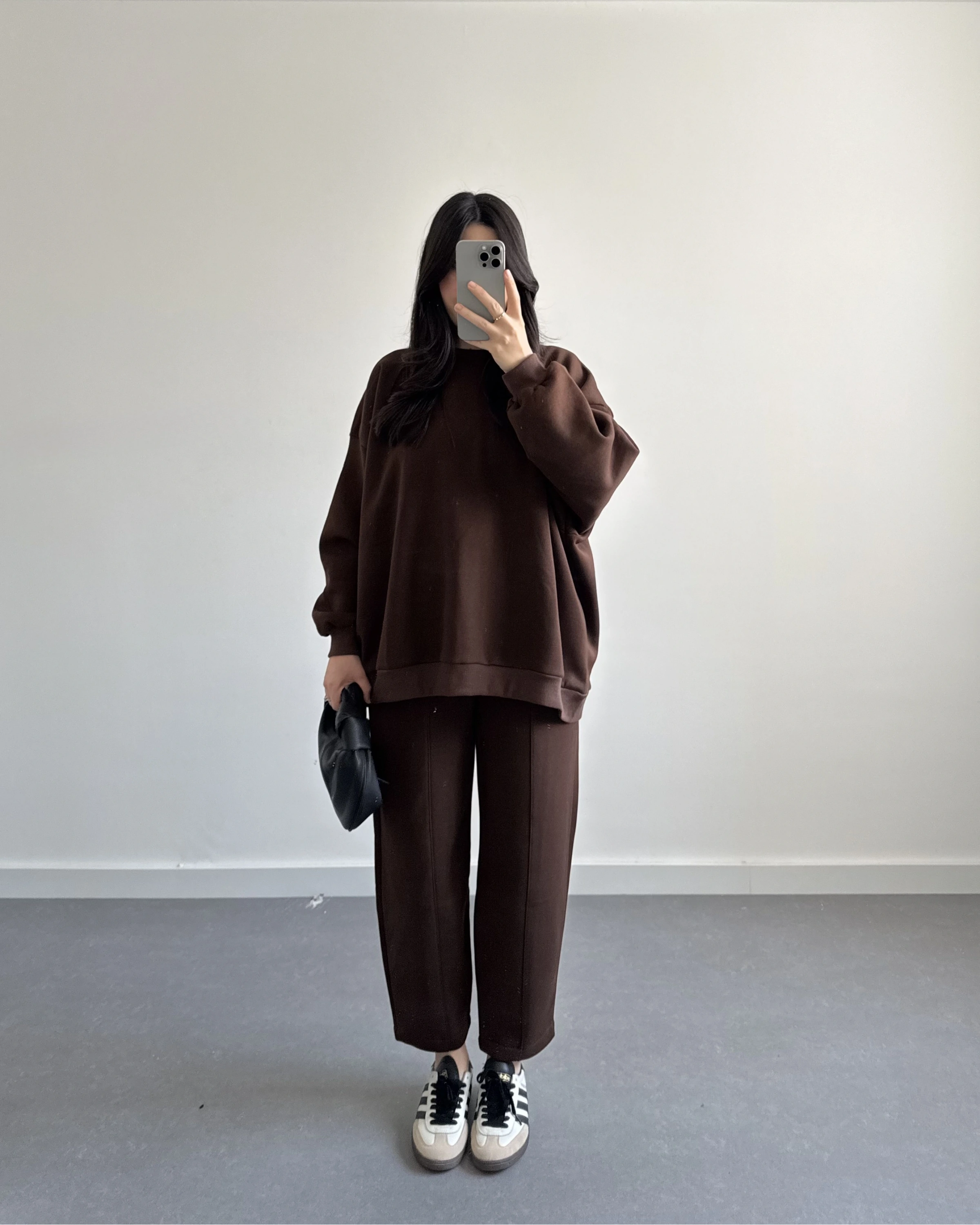 3 İPLİK ŞARDONLU PREMİUM SWEAT TAKIM KAHVE