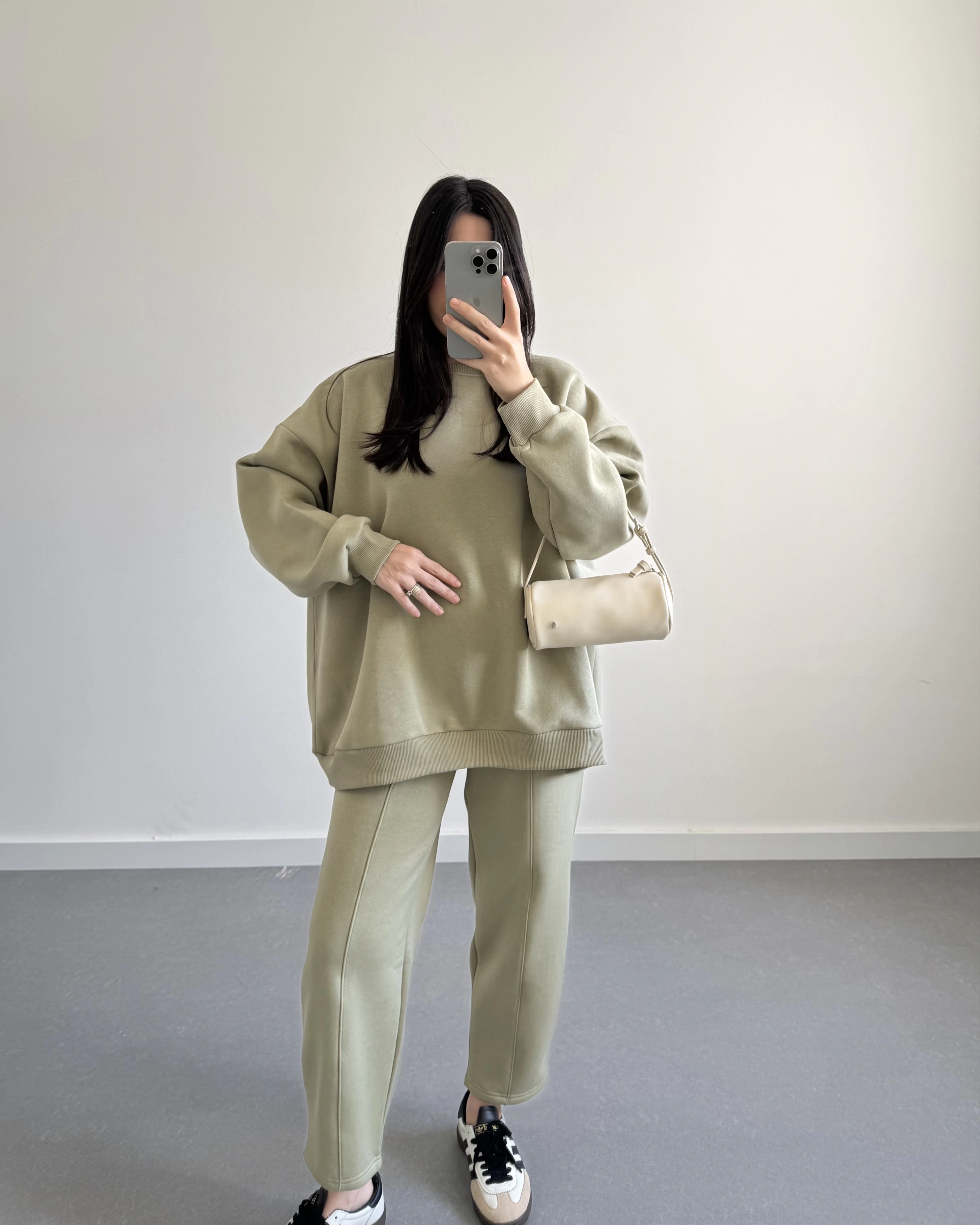 3 İPLİK ŞARDONLU PREMİUM SWEAT TAKIM YEŞİL