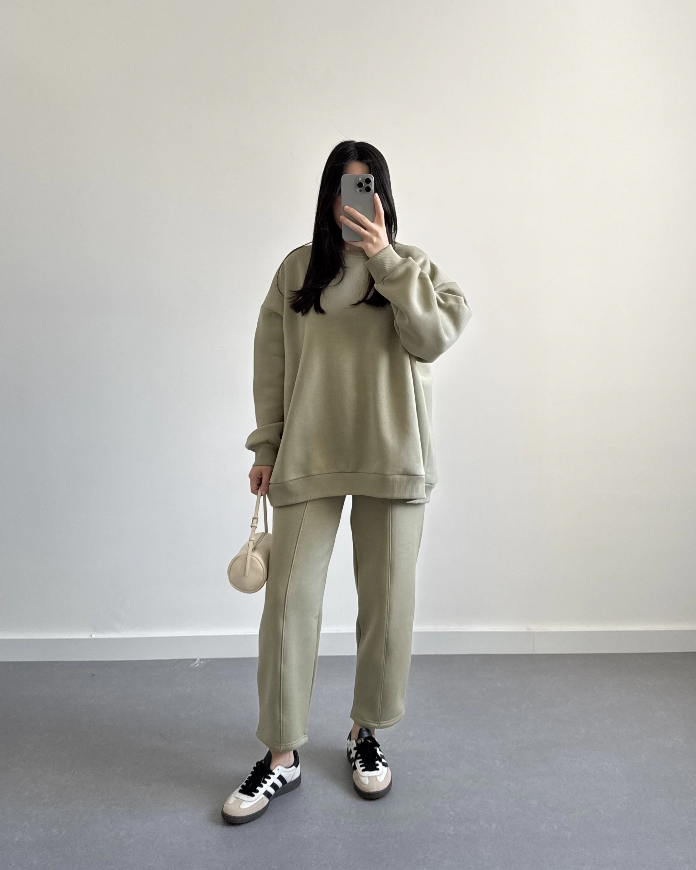 3 İPLİK ŞARDONLU PREMİUM SWEAT TAKIM YEŞİL