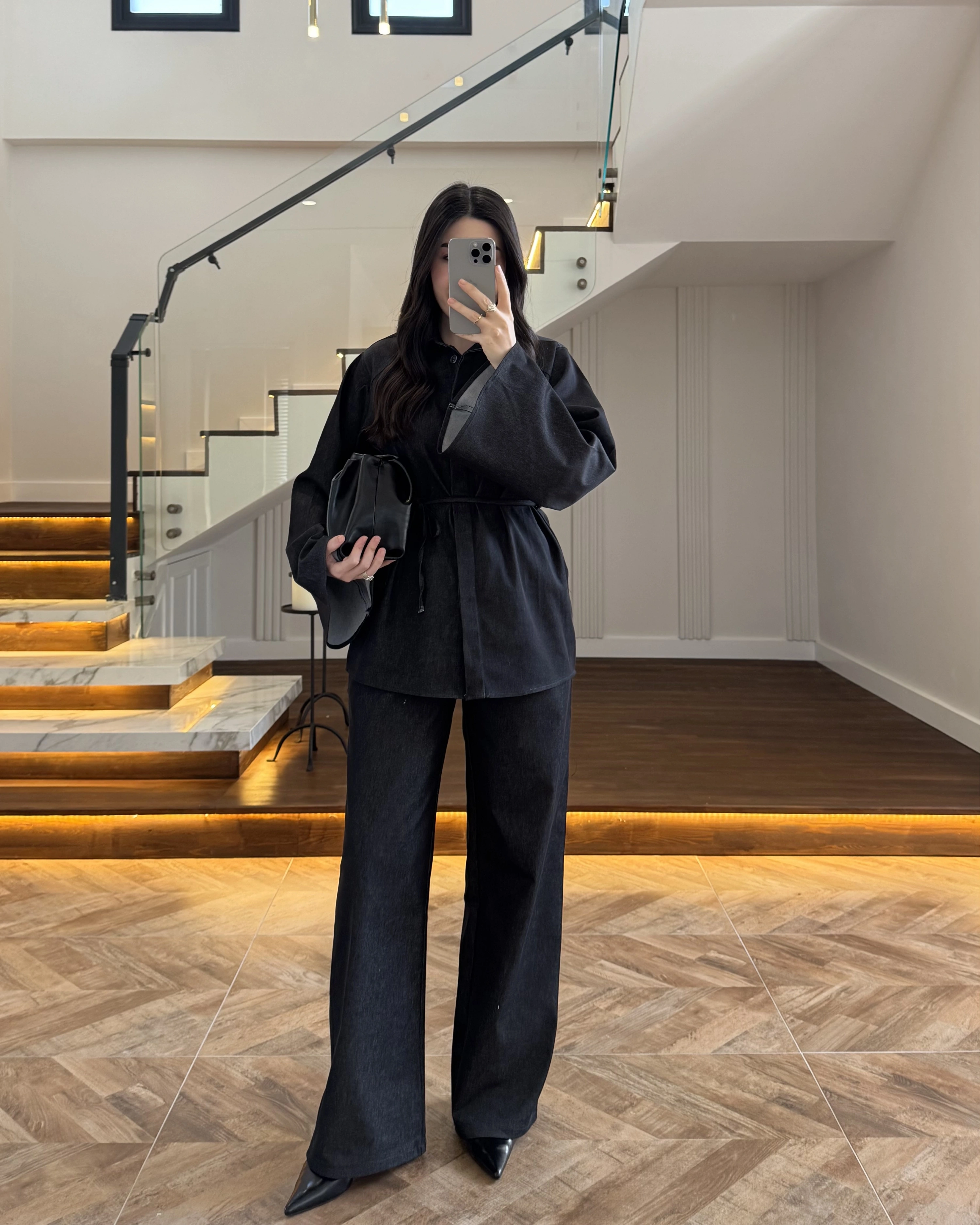 YARASA KOL DENİM GÖMLEK TAKIM- 8917