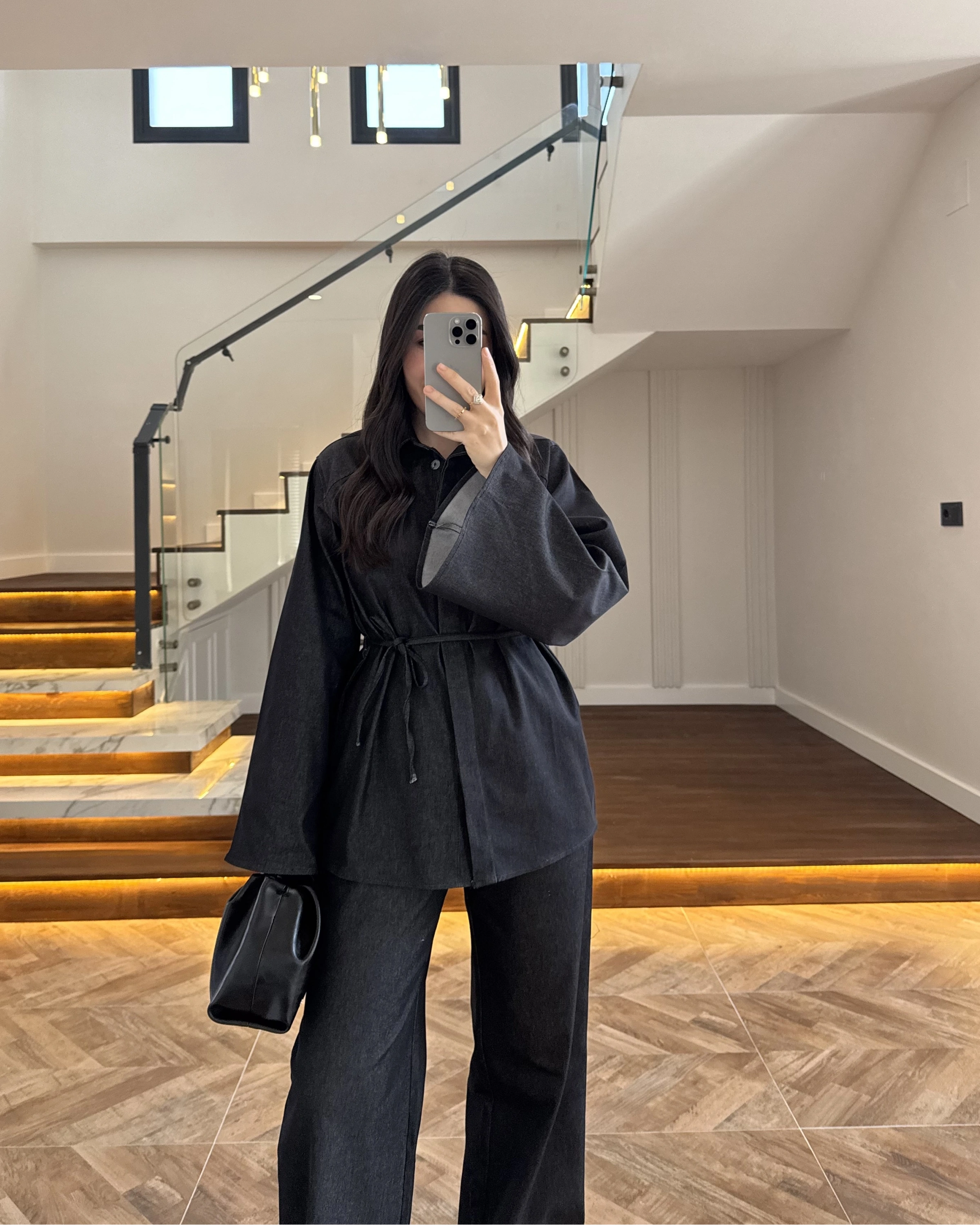 YARASA KOL DENİM GÖMLEK TAKIM- 8917