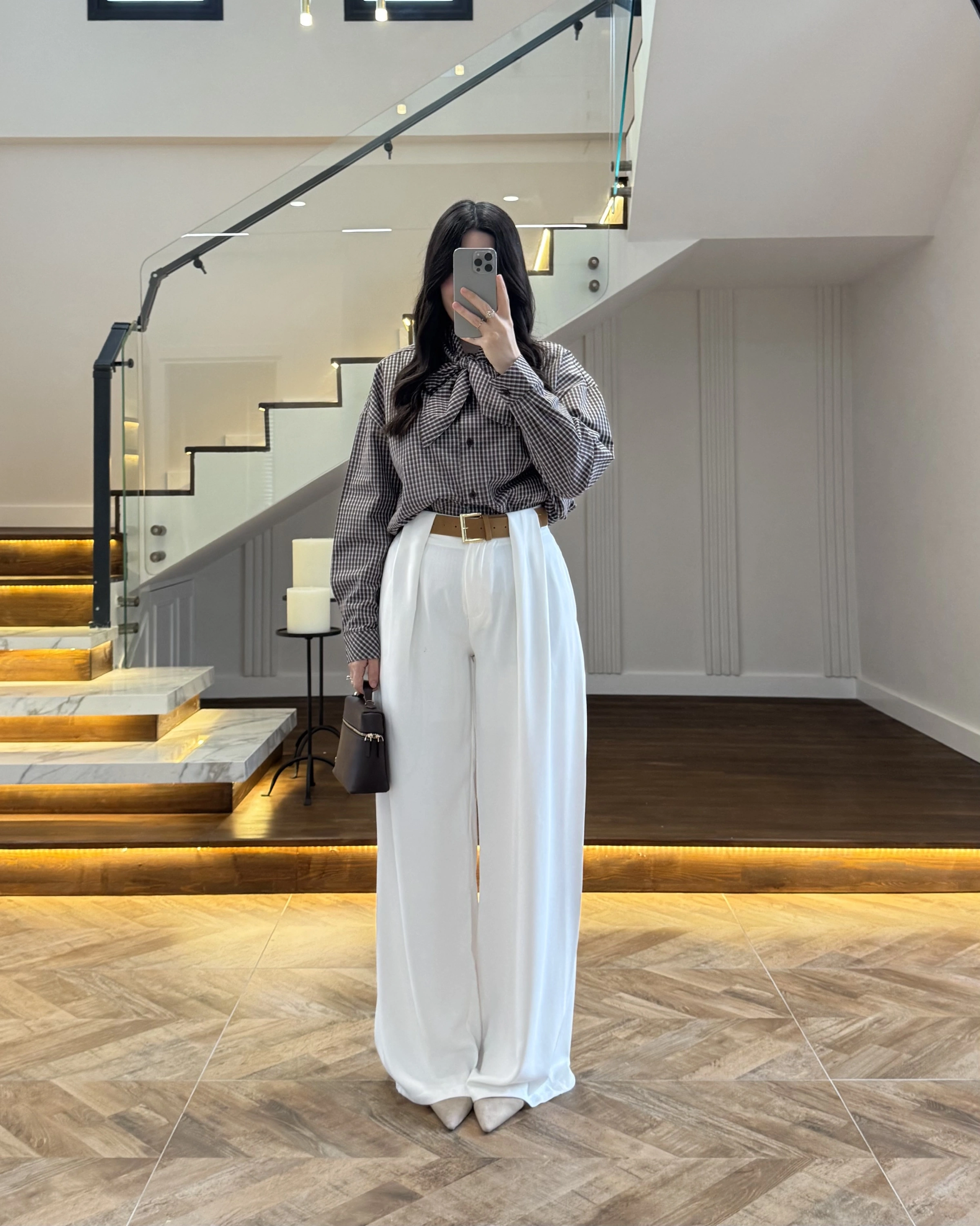 BEYAZ KÖPRÜ DETAYLI PALAZZO PANTOLON-3855