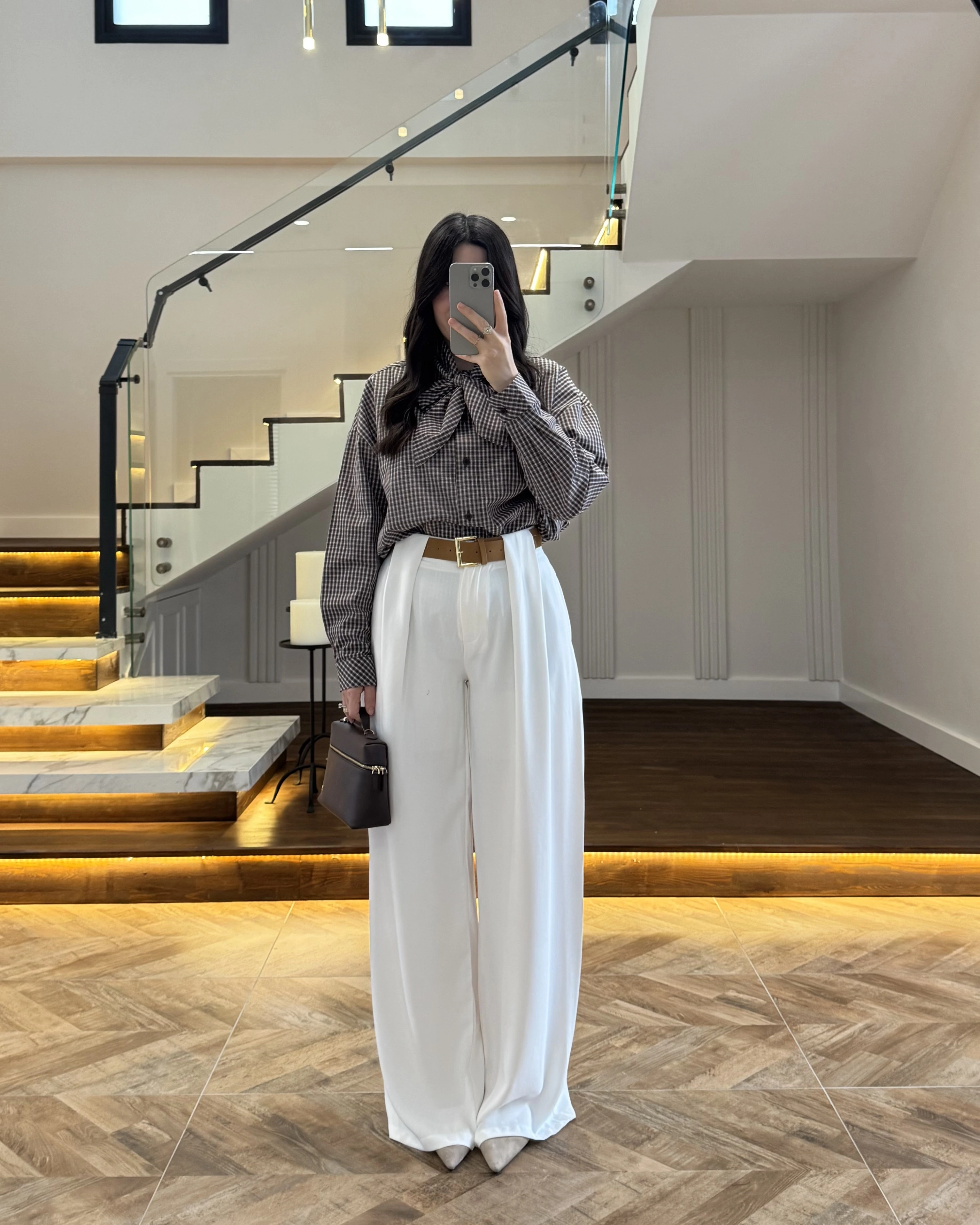 BEYAZ KÖPRÜ DETAYLI PALAZZO PANTOLON-3855