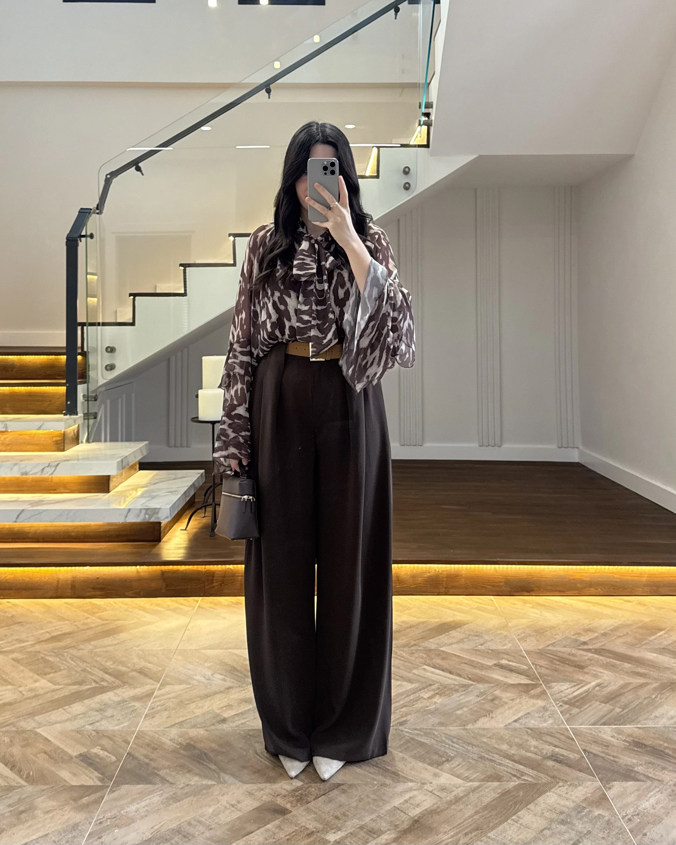 (ÖN SİPARİŞ ) KAHVE KÖPRÜ DETAYLI PALAZZO PANTOLON-3855