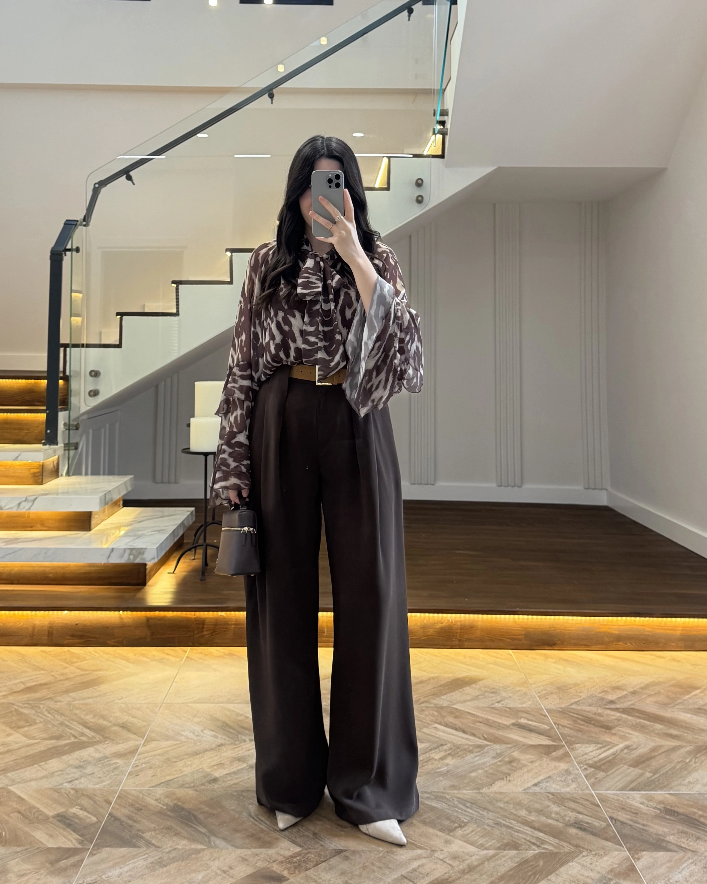 (ÖN SİPARİŞ ) KAHVE KÖPRÜ DETAYLI PALAZZO PANTOLON-3855