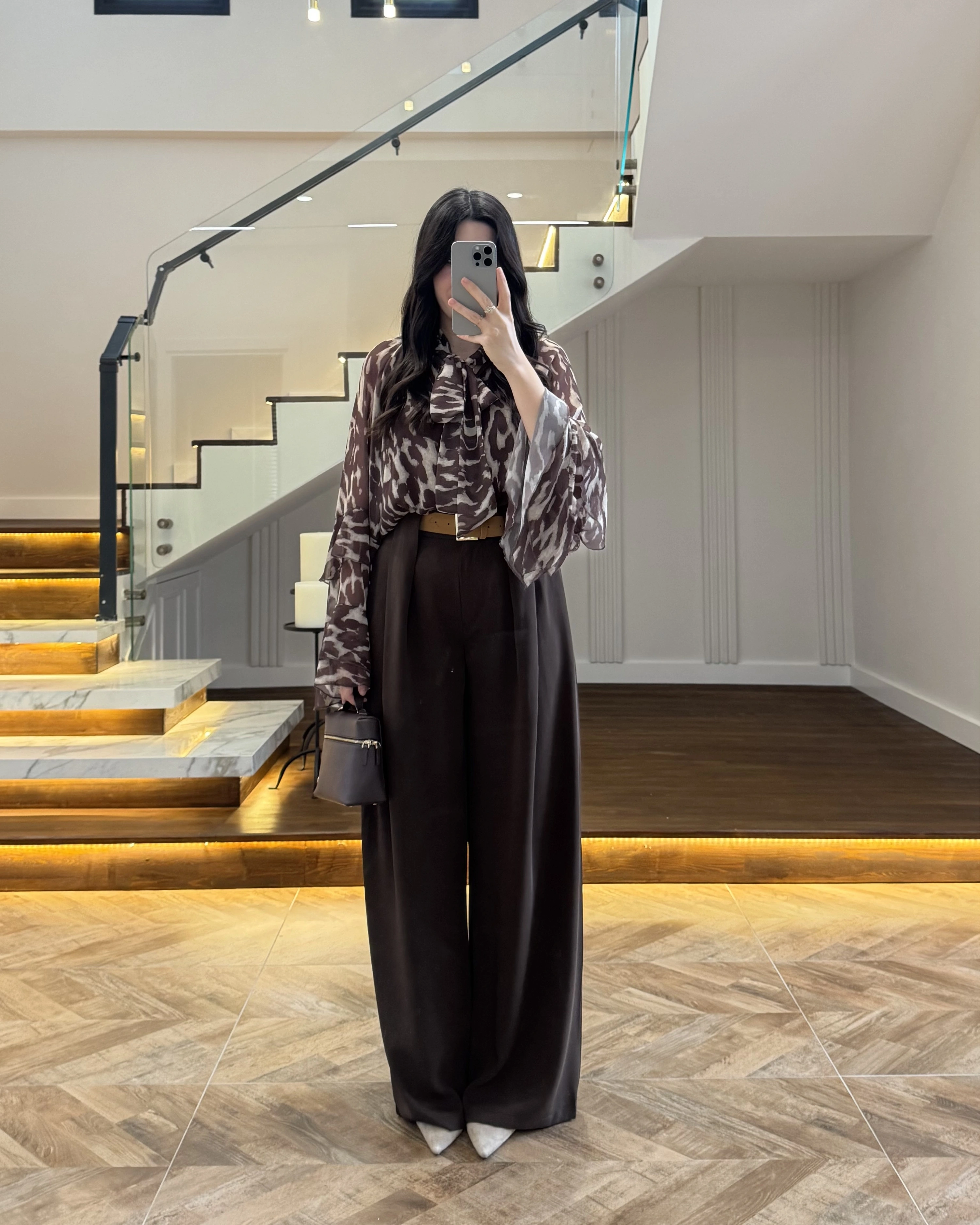 (ÖN SİPARİŞ ) KAHVE KÖPRÜ DETAYLI PALAZZO PANTOLON-3855