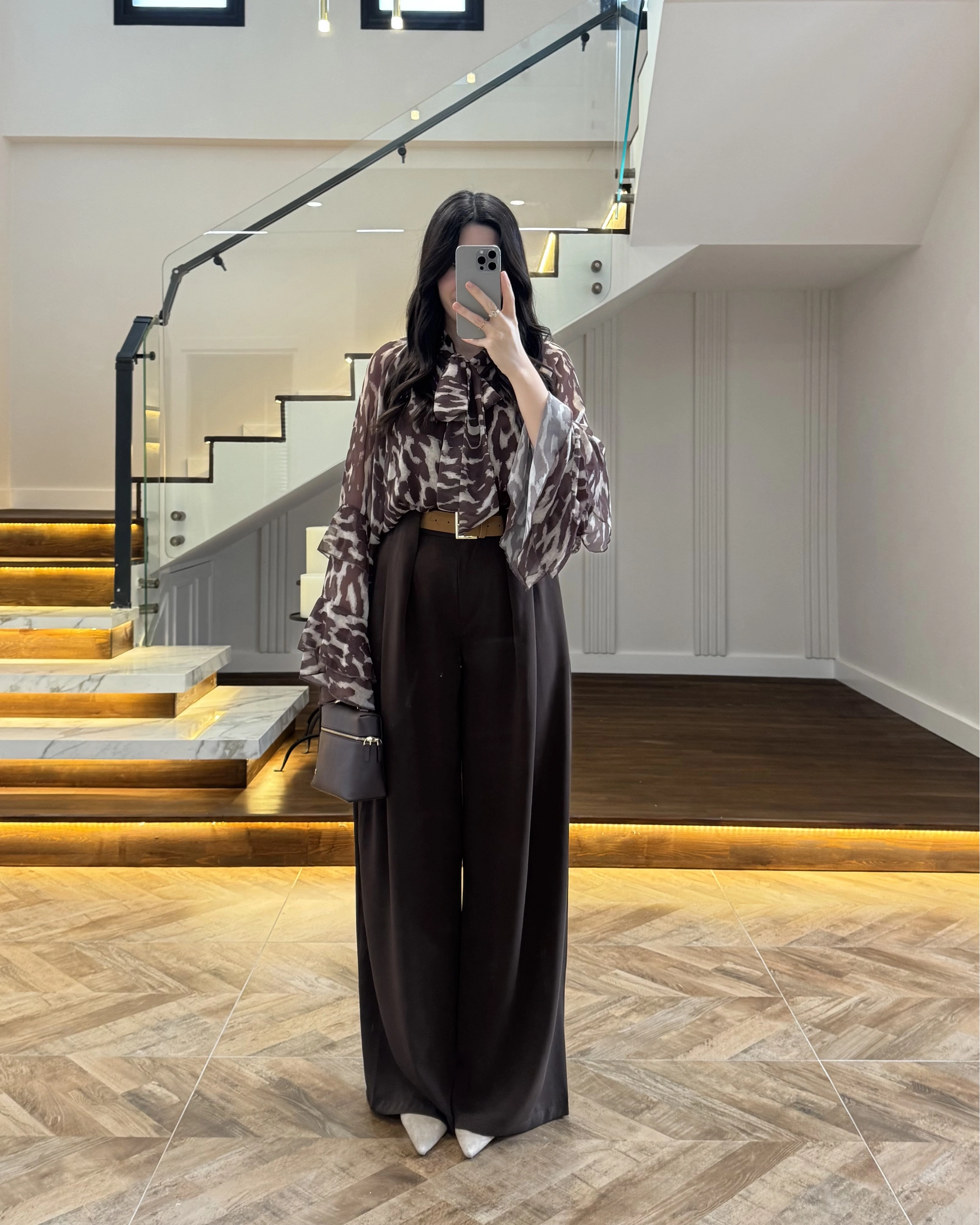 (ÖN SİPARİŞ ) KAHVE KÖPRÜ DETAYLI PALAZZO PANTOLON-3855