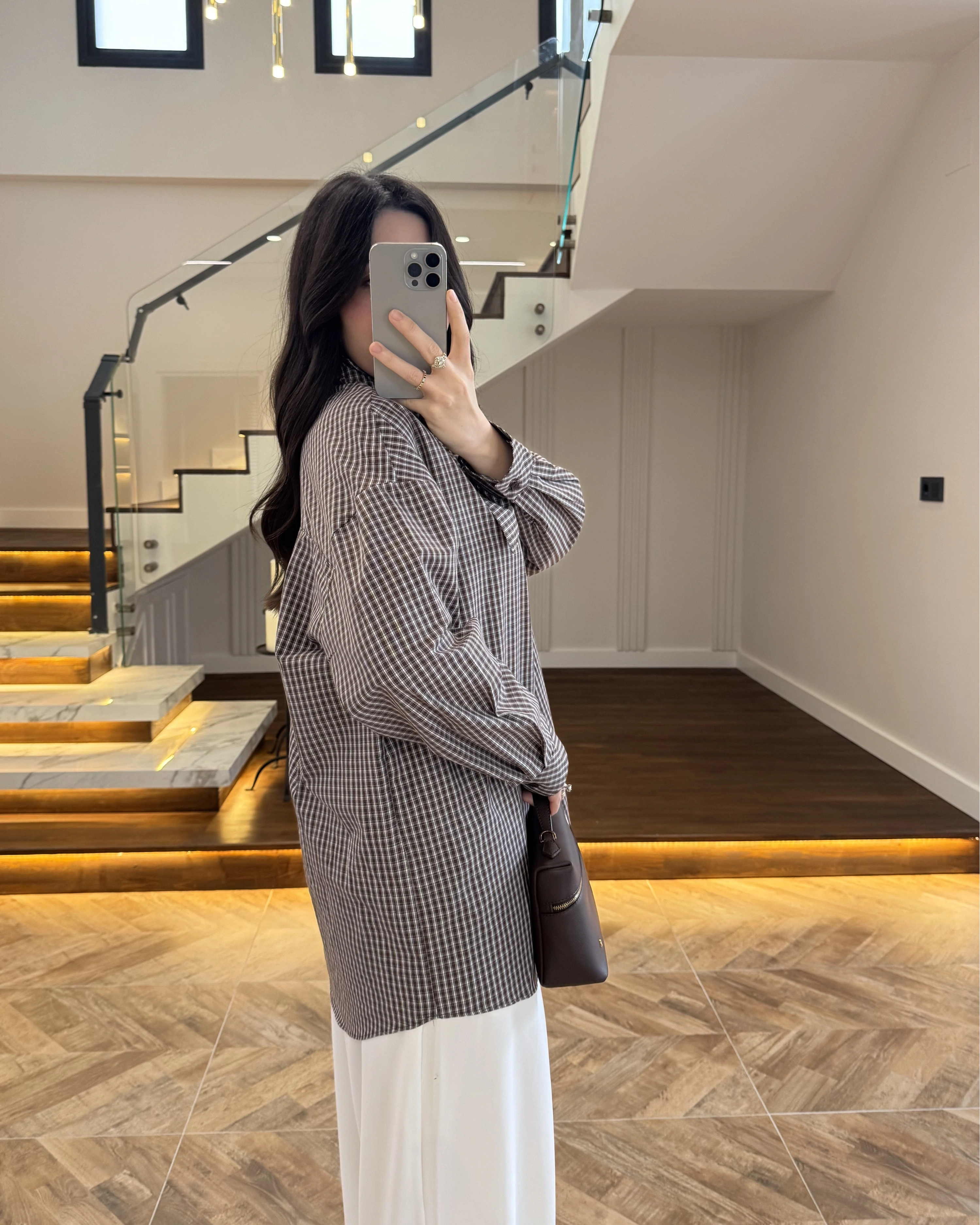 KAHVE EKOSE GÖMLEK -5454