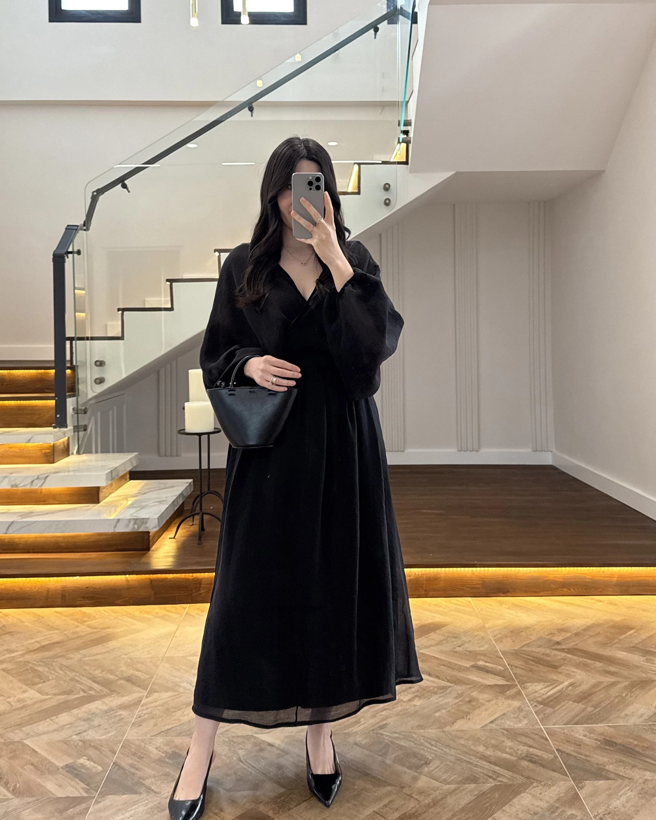 SİYAH TRANSPARAN KİMONO ETEK TAKIM