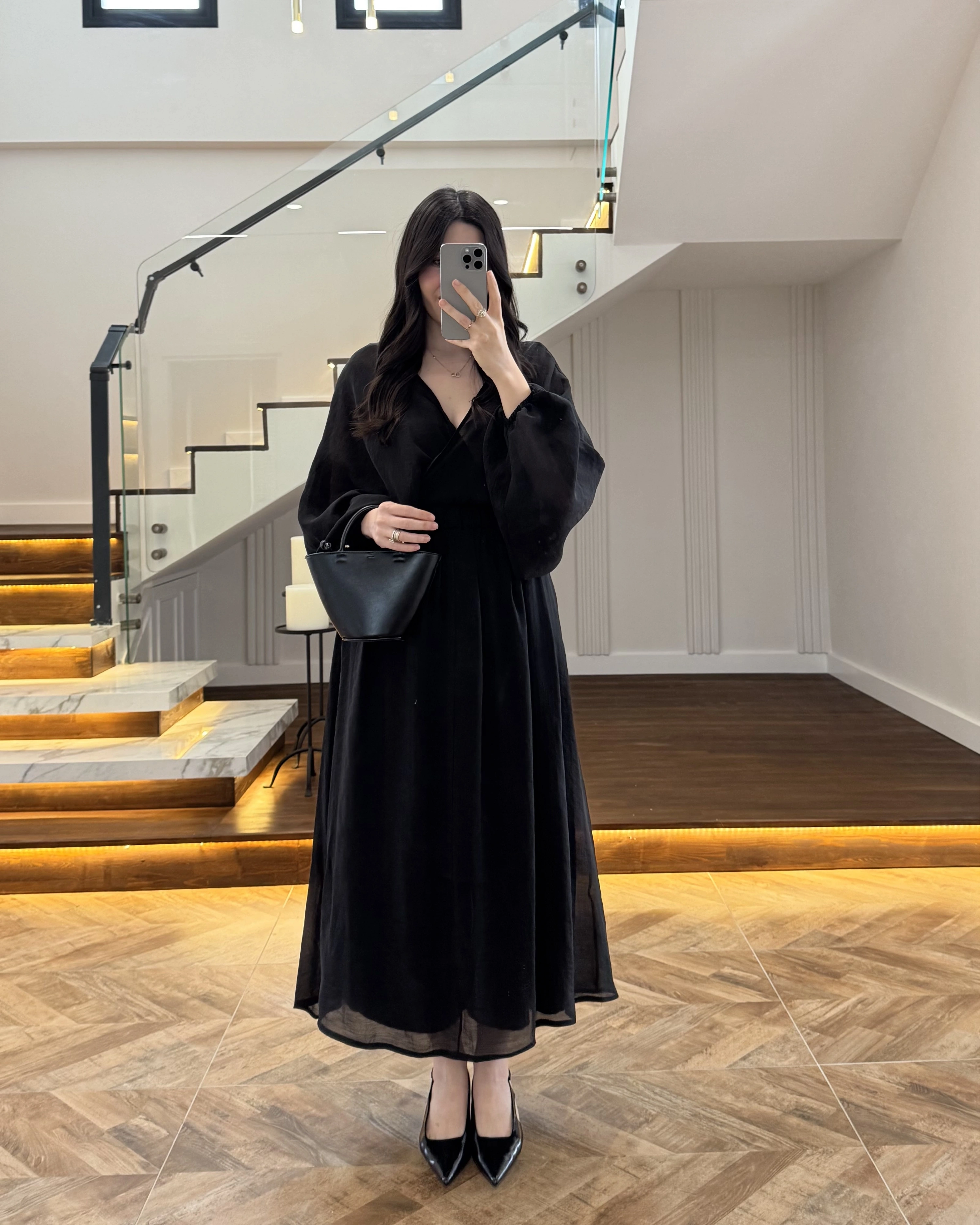 SİYAH TRANSPARAN KİMONO ETEK TAKIM