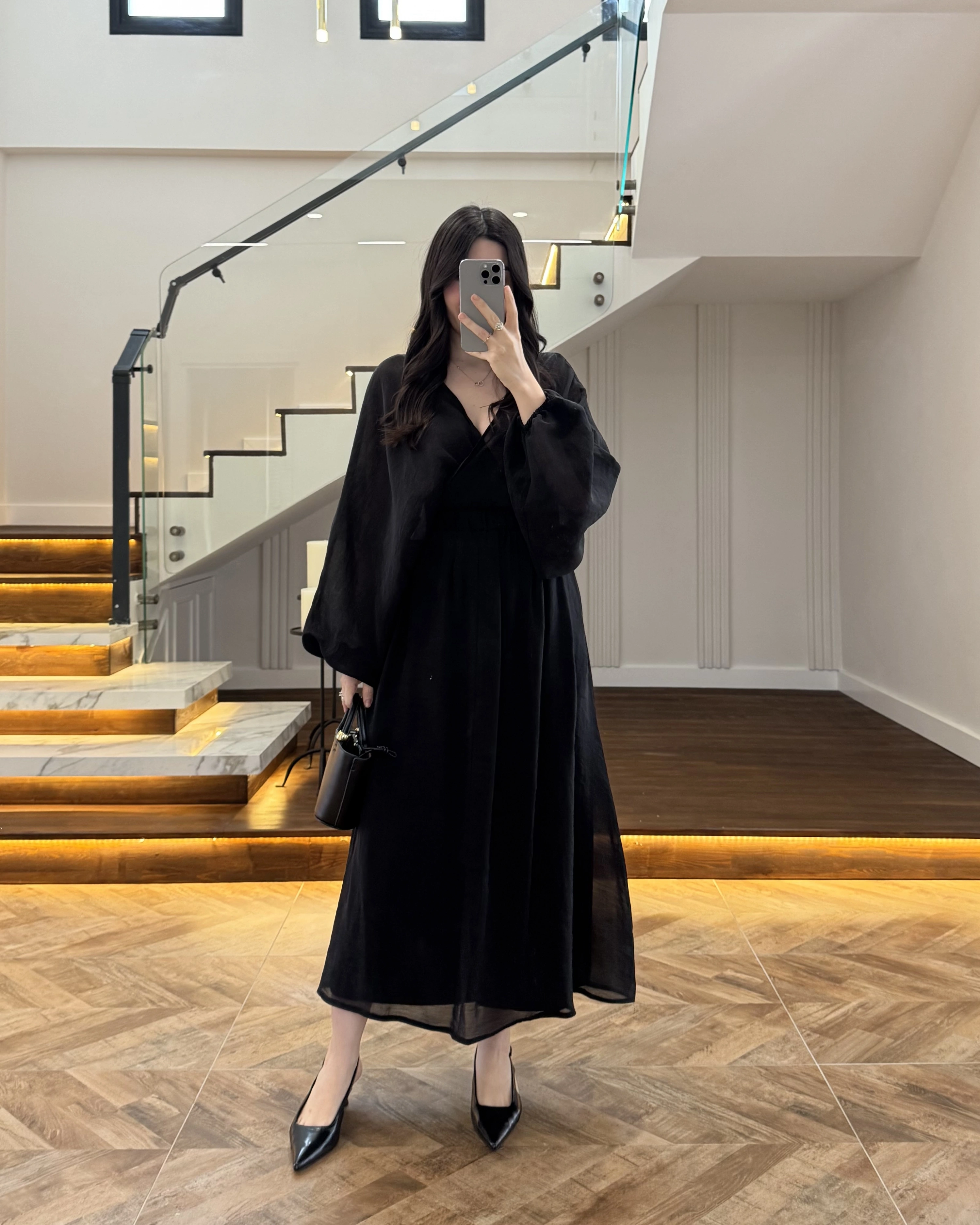 SİYAH TRANSPARAN KİMONO ETEK TAKIM