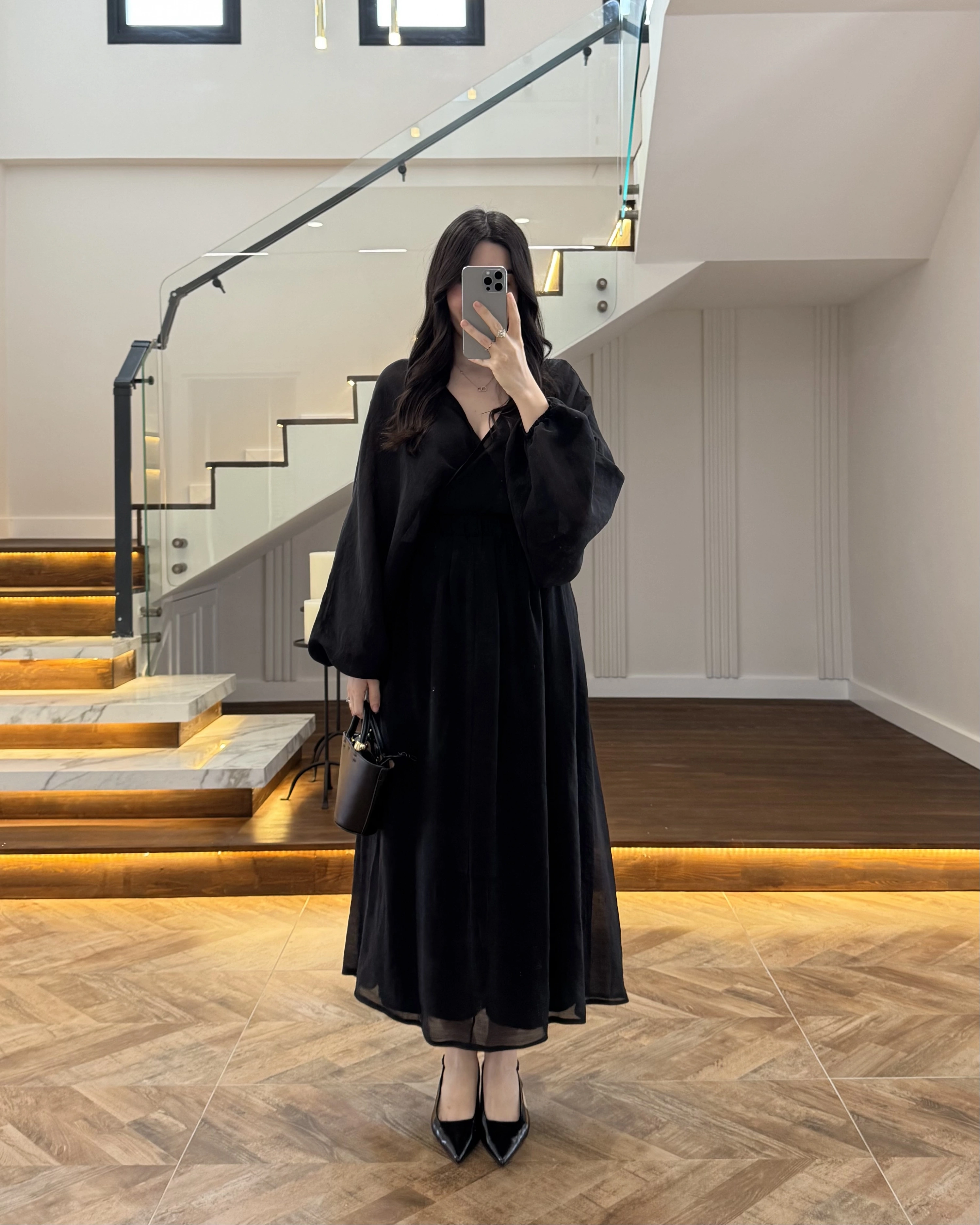 SİYAH TRANSPARAN KİMONO ETEK TAKIM