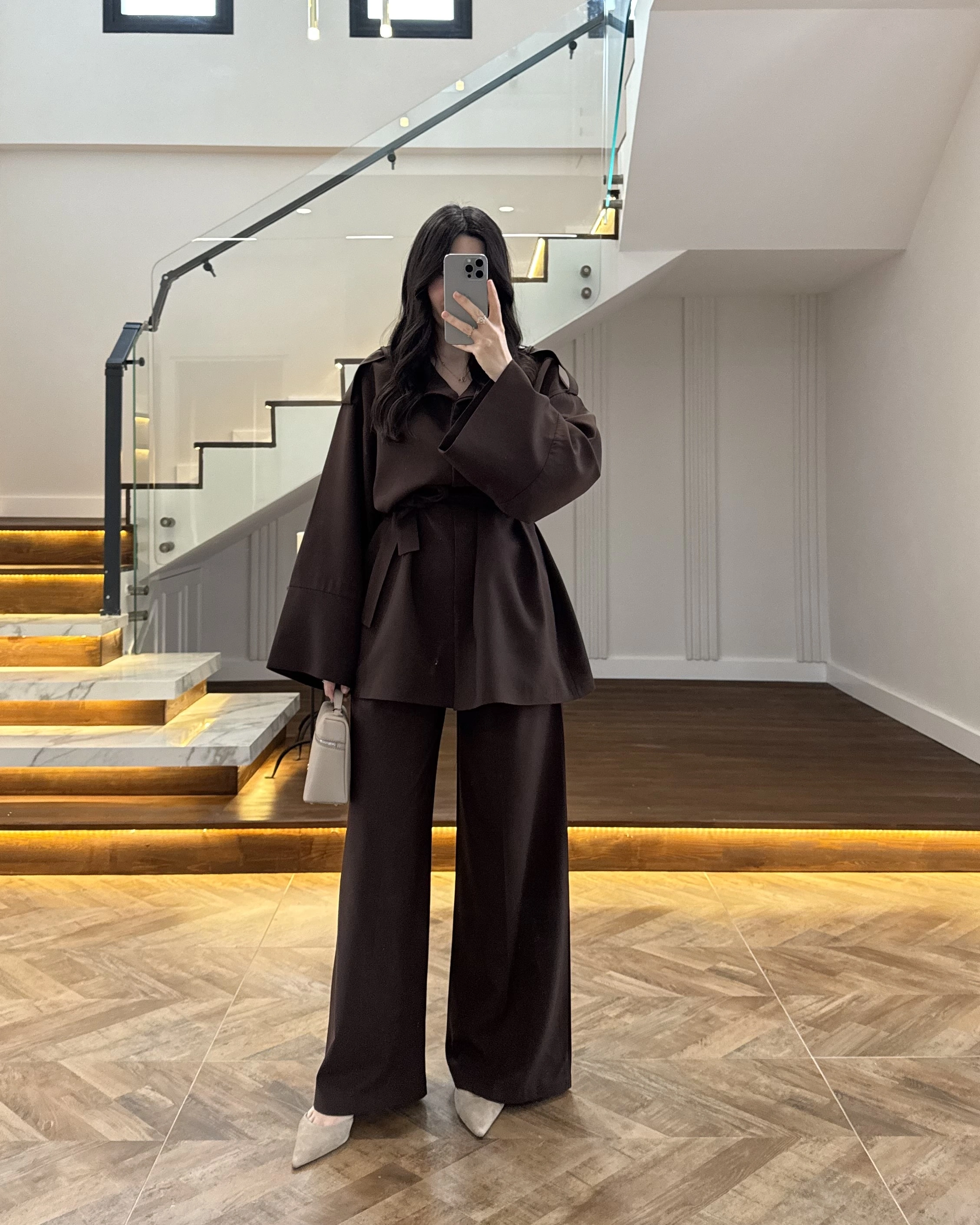 KAHVE TRENÇ TAKIM -266006