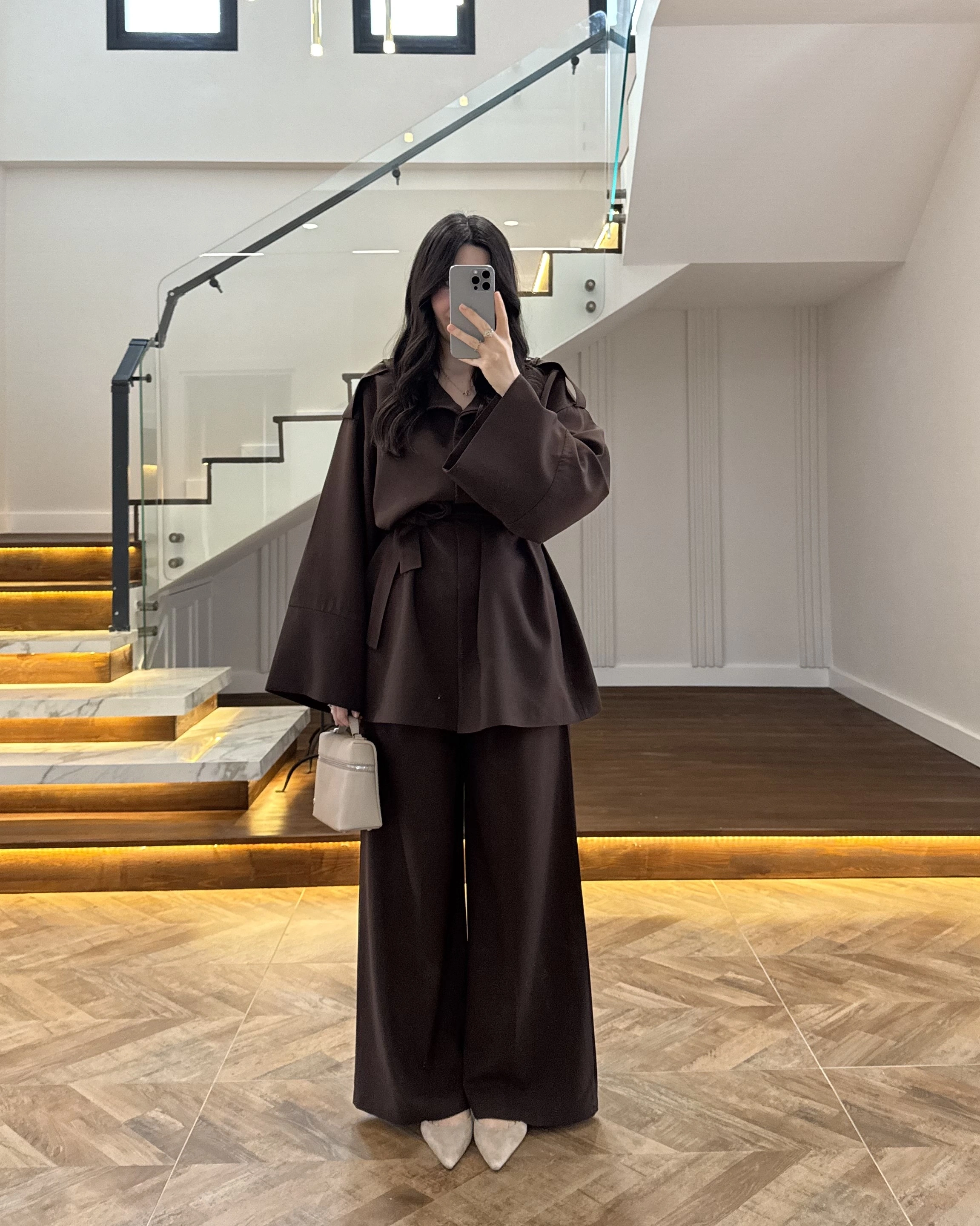 KAHVE TRENÇ TAKIM -266006