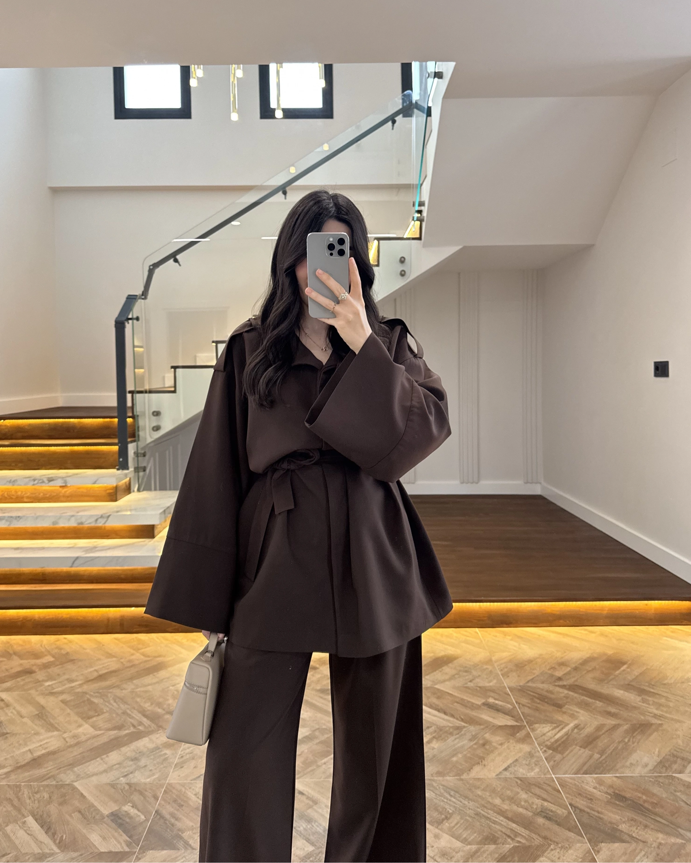 KAHVE TRENÇ TAKIM -266006