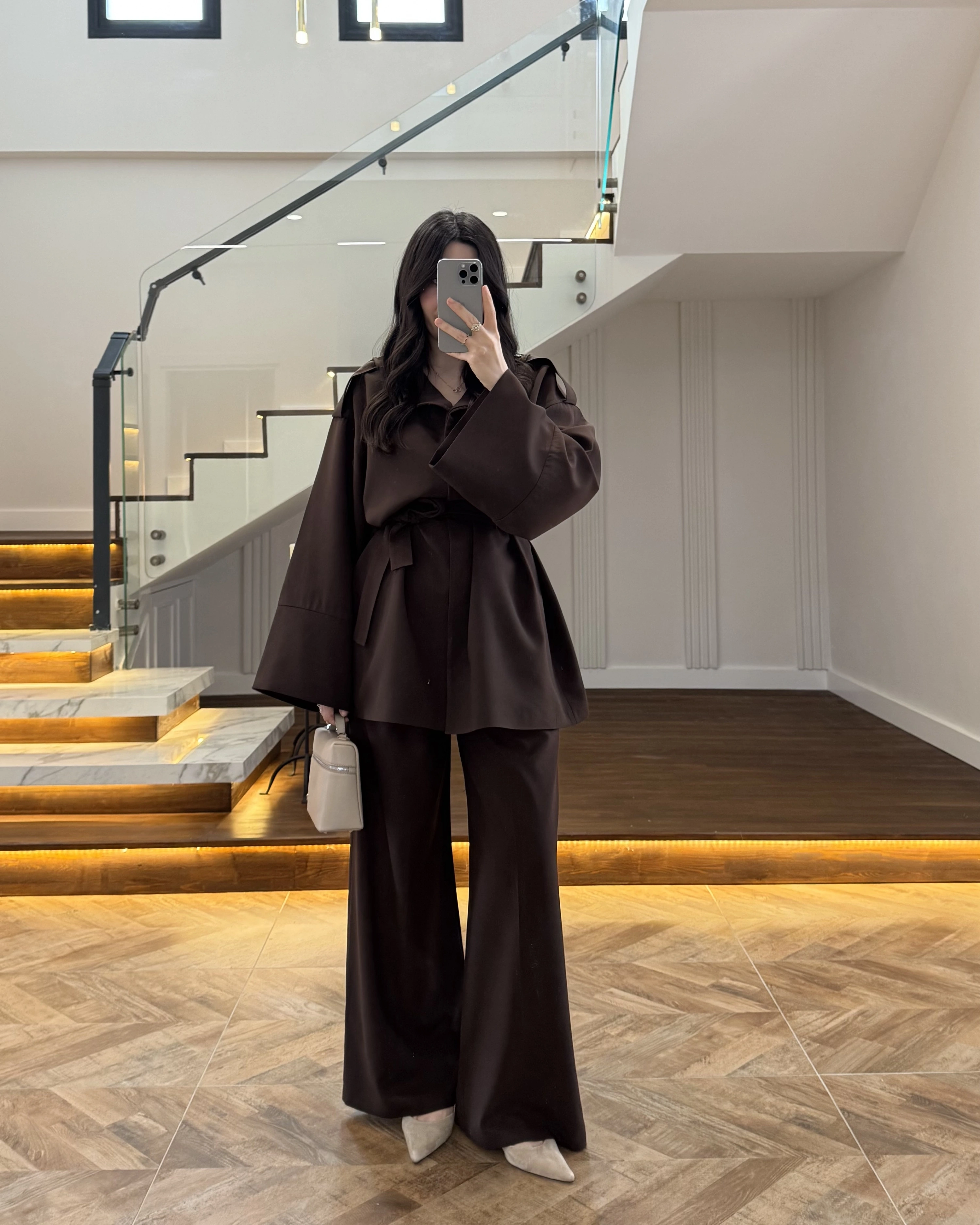 KAHVE TRENÇ TAKIM -266006