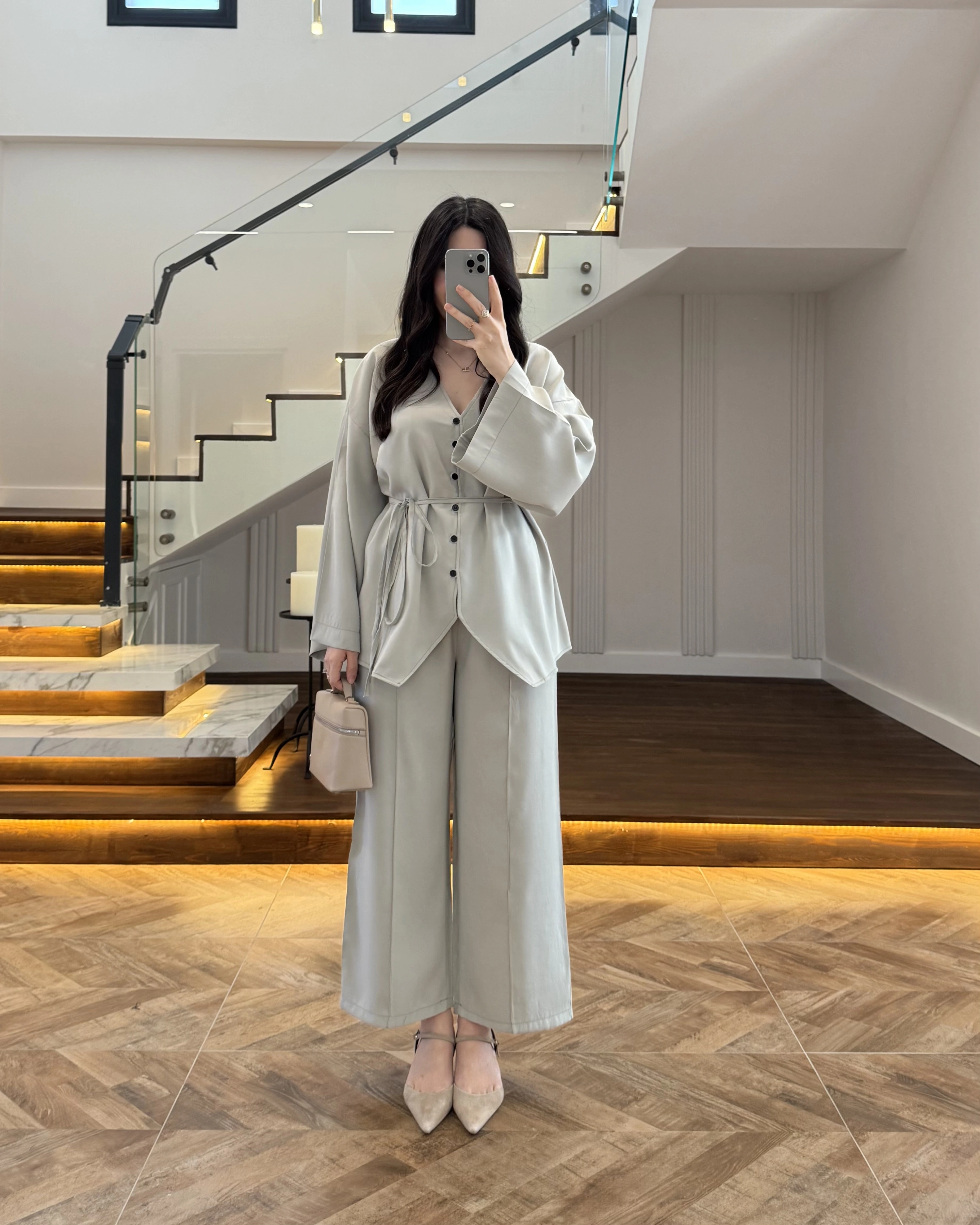 MİNT BAĞLAMALI DÜĞMELİ TAKIM -8916