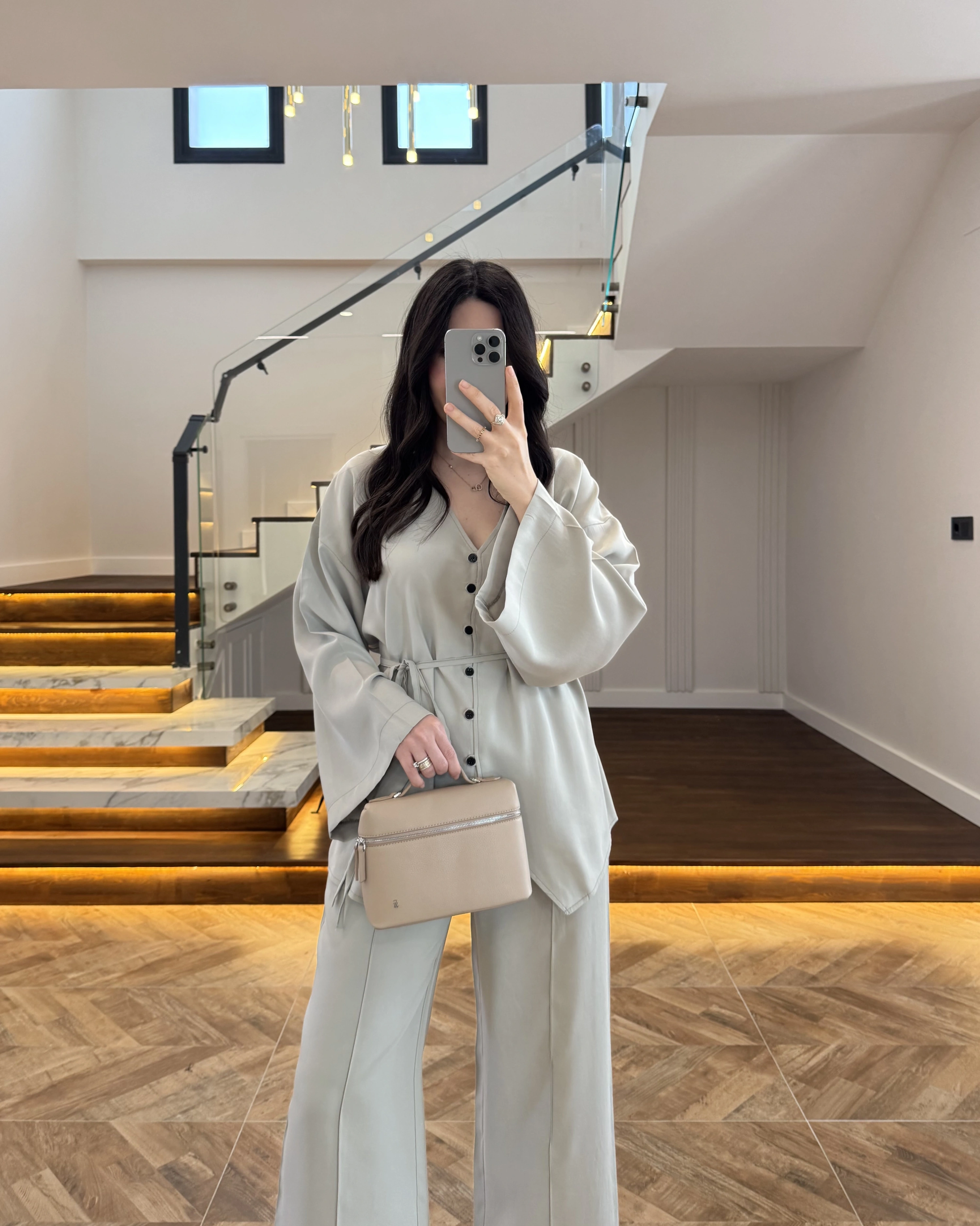 MİNT BAĞLAMALI DÜĞMELİ TAKIM -8916