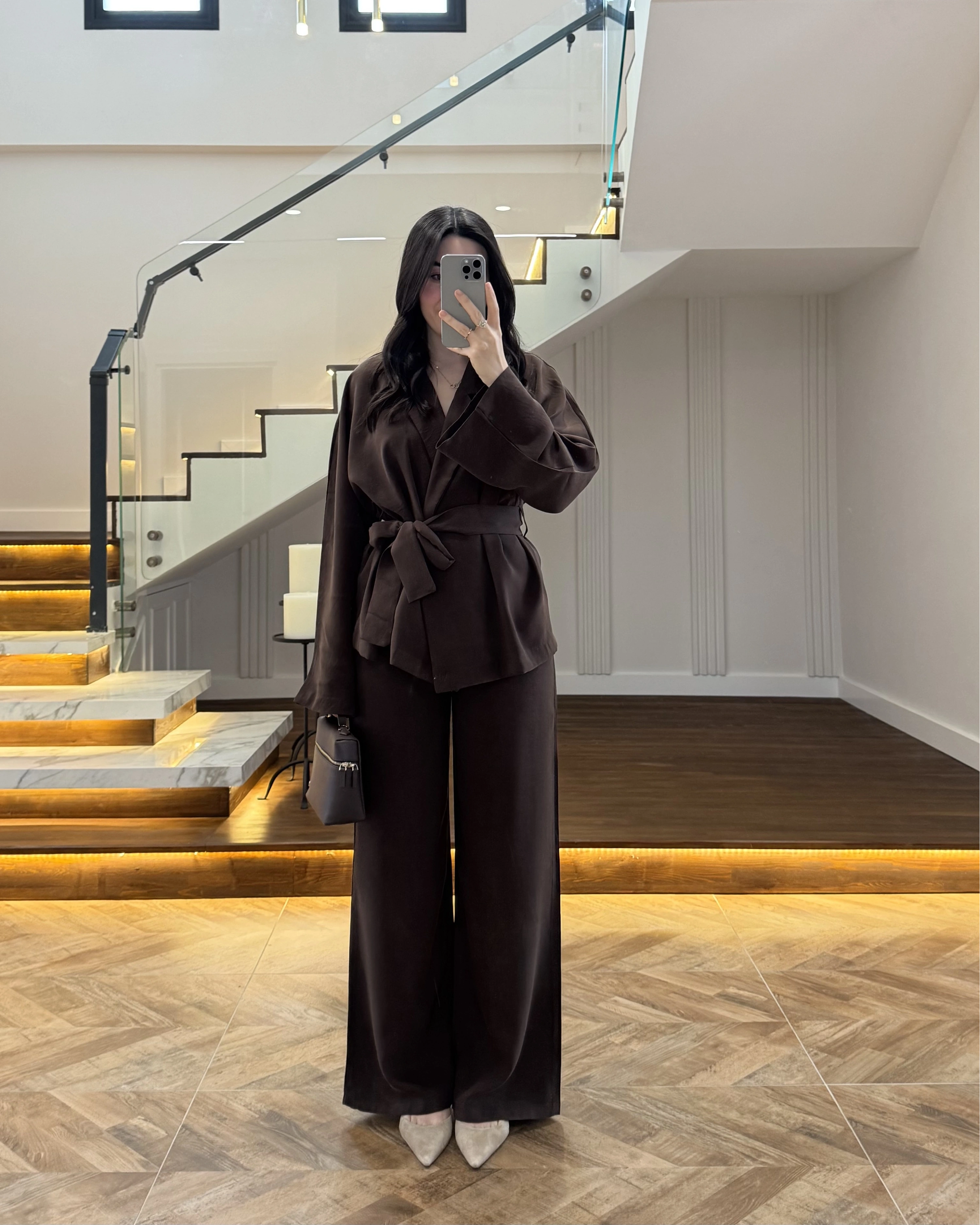 KAHVE KİMONO TAKIM -7041-4044