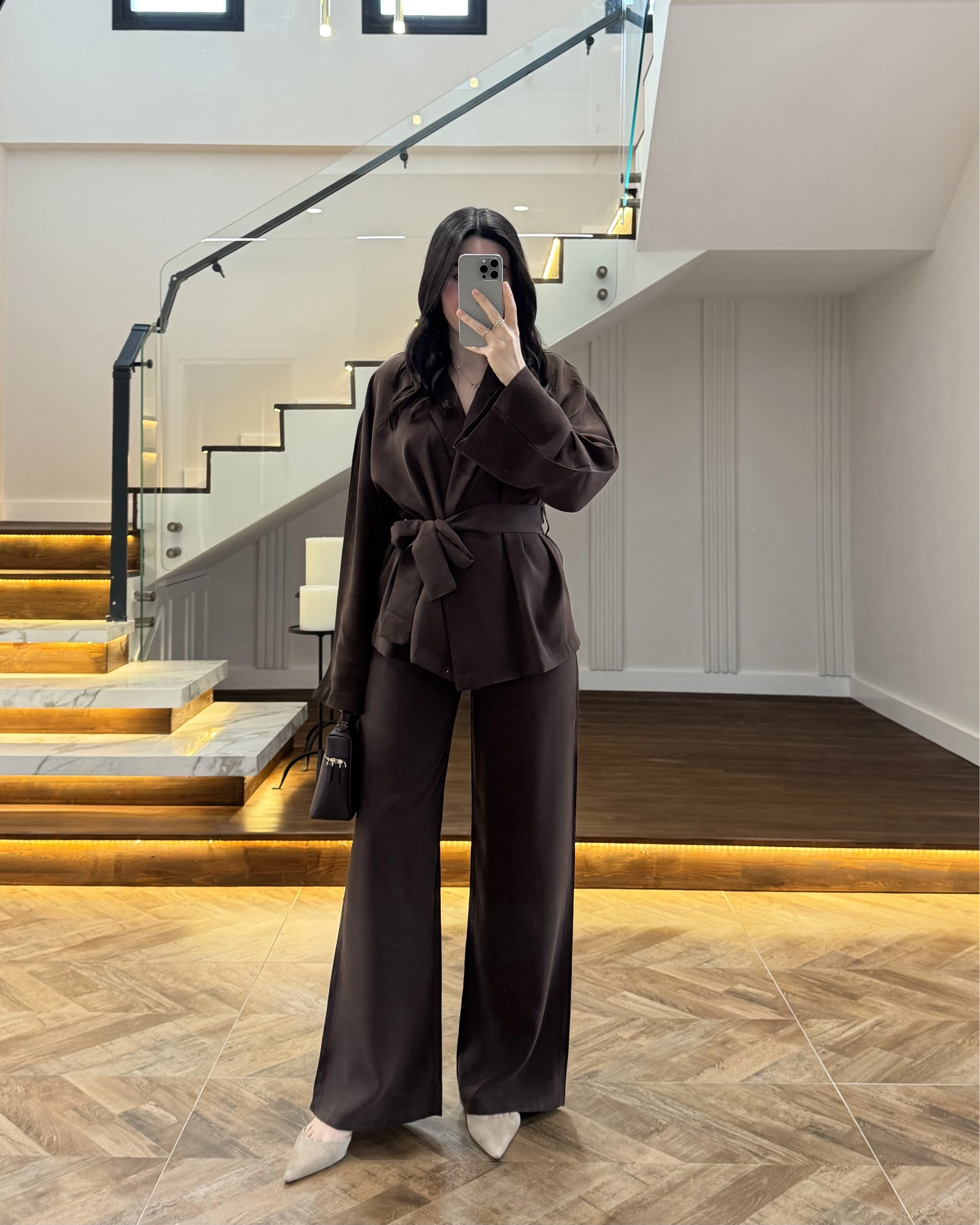 KAHVE KİMONO TAKIM -7041-4044