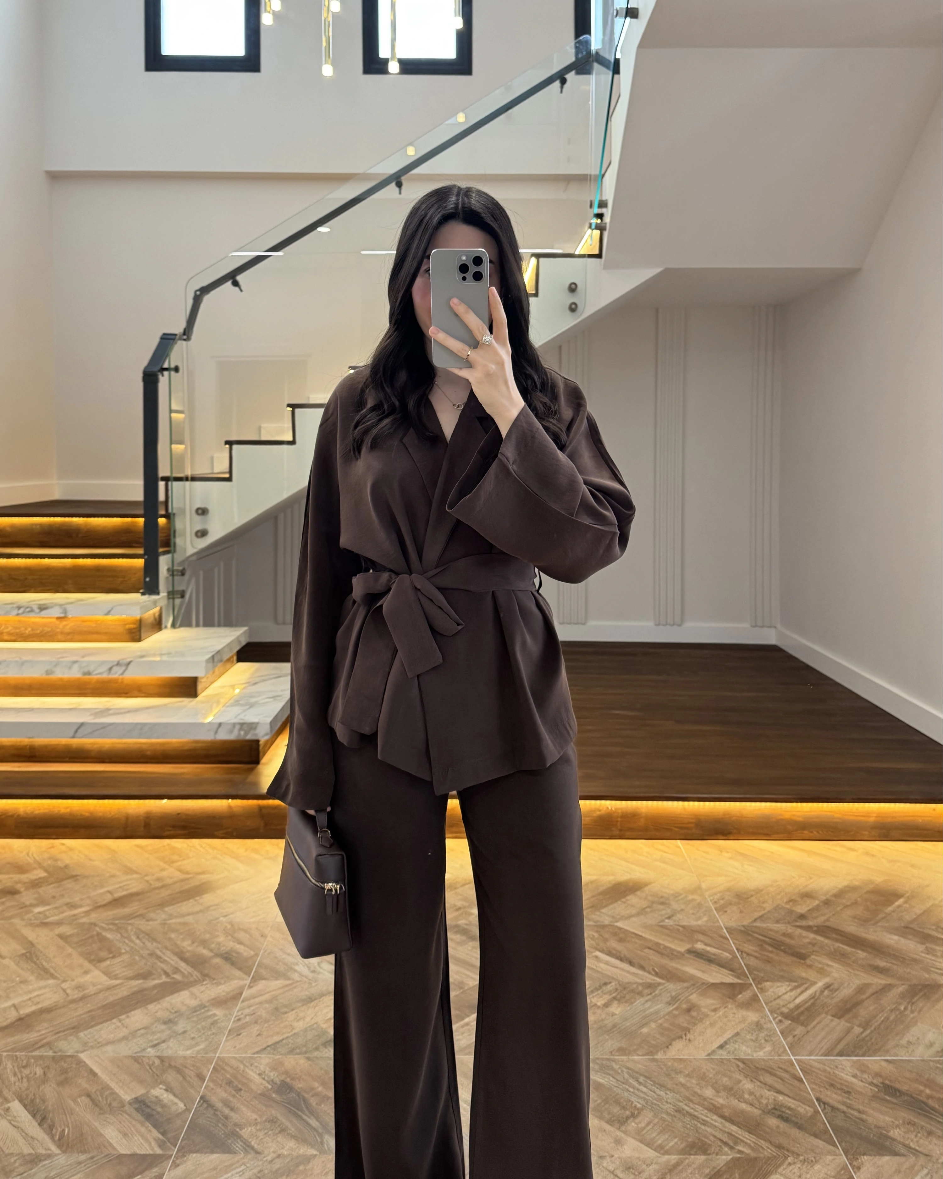 KAHVE KİMONO TAKIM -7041-4044