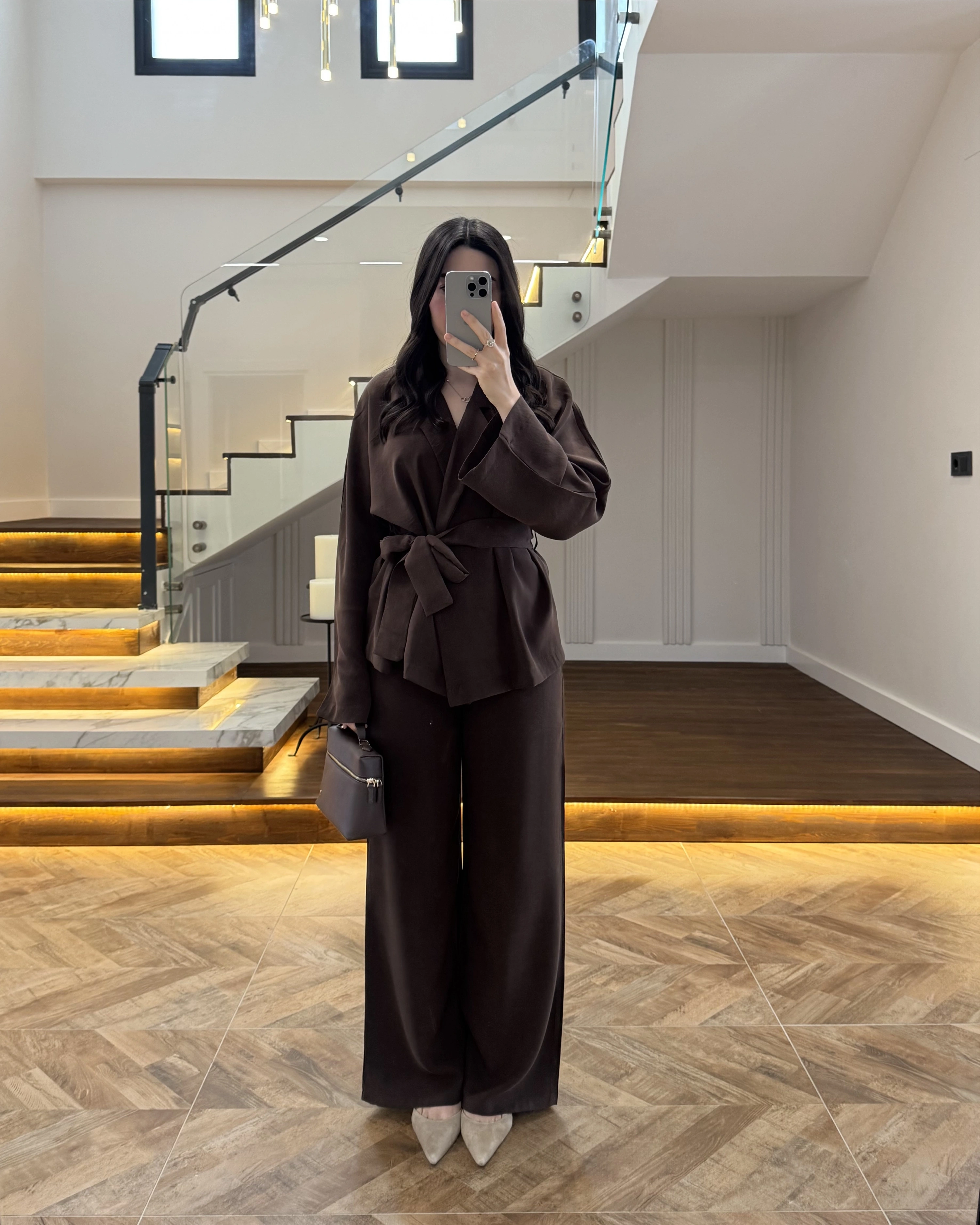 KAHVE KİMONO TAKIM -7041-4044