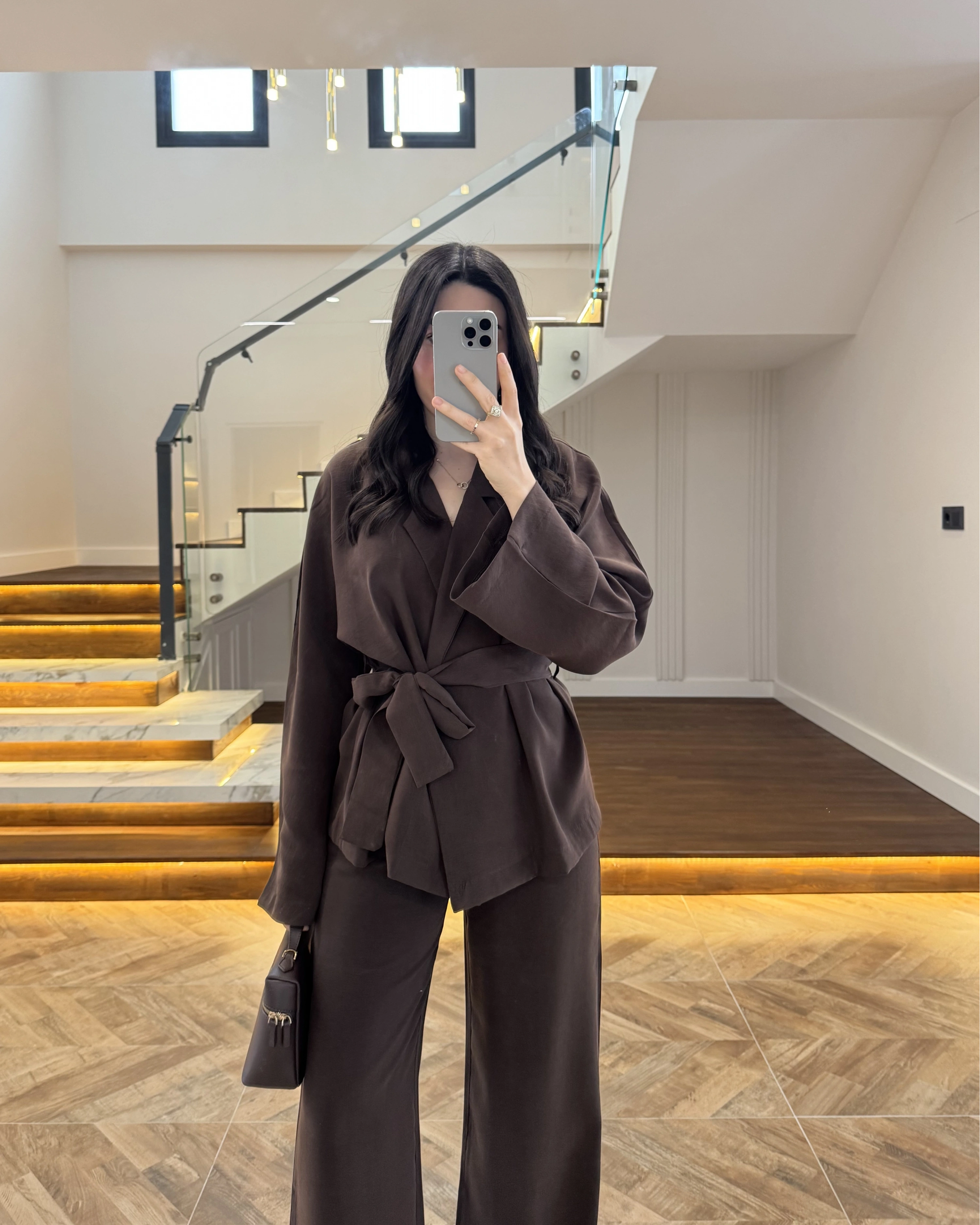 KAHVE KİMONO TAKIM -7041-4044