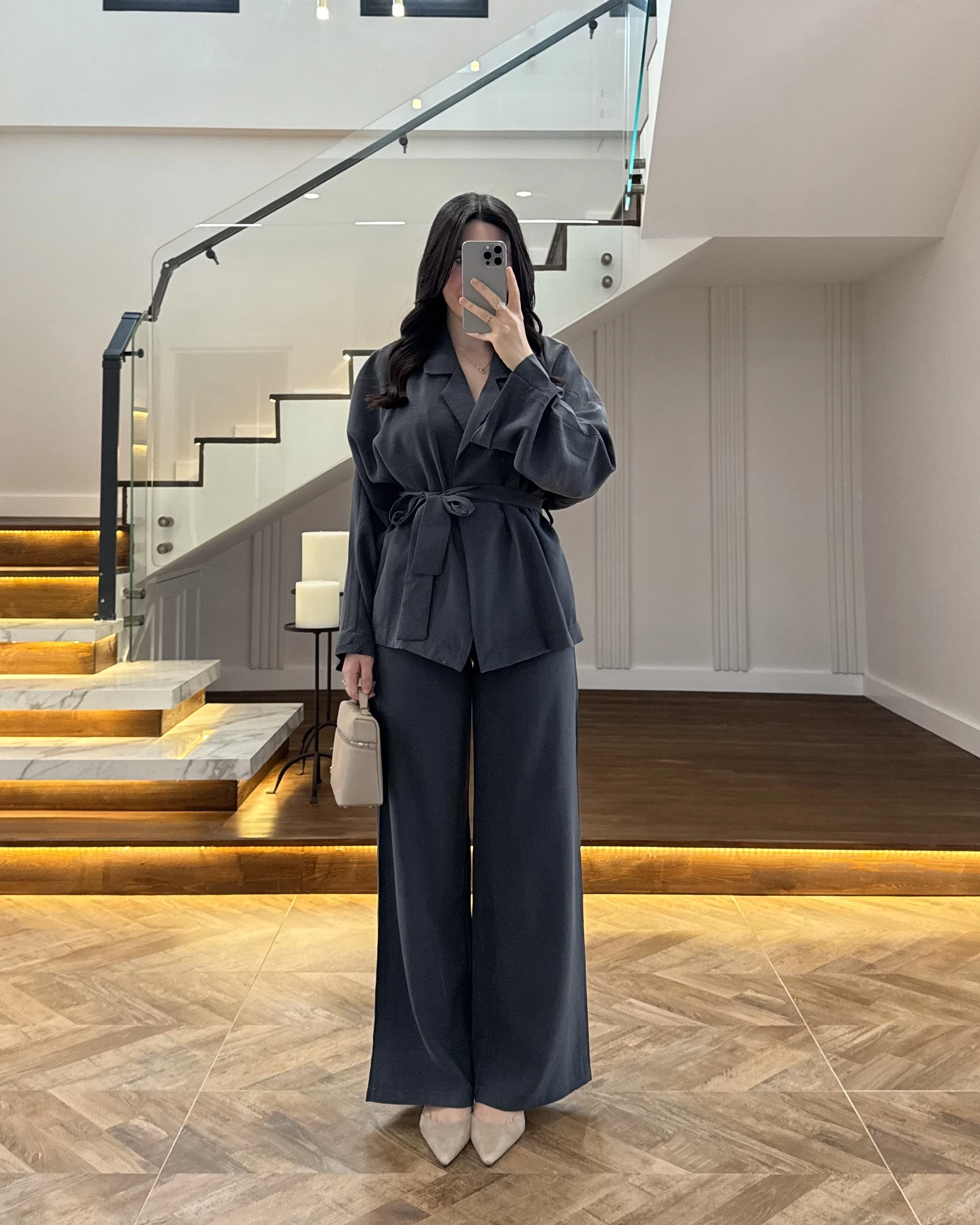 ANTRASİT KİMONO TAKIM -7041-4044