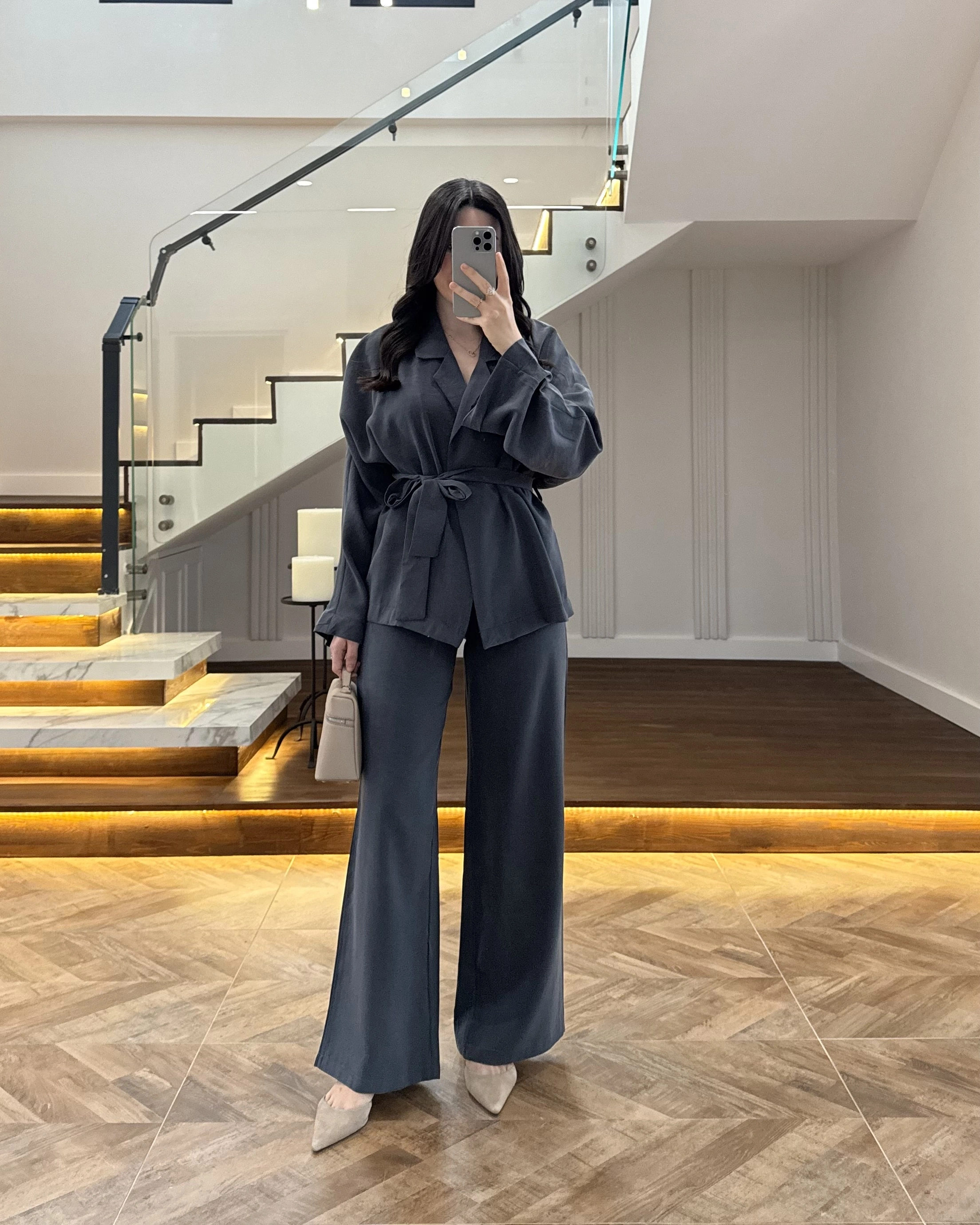 ANTRASİT KİMONO TAKIM -7041-4044