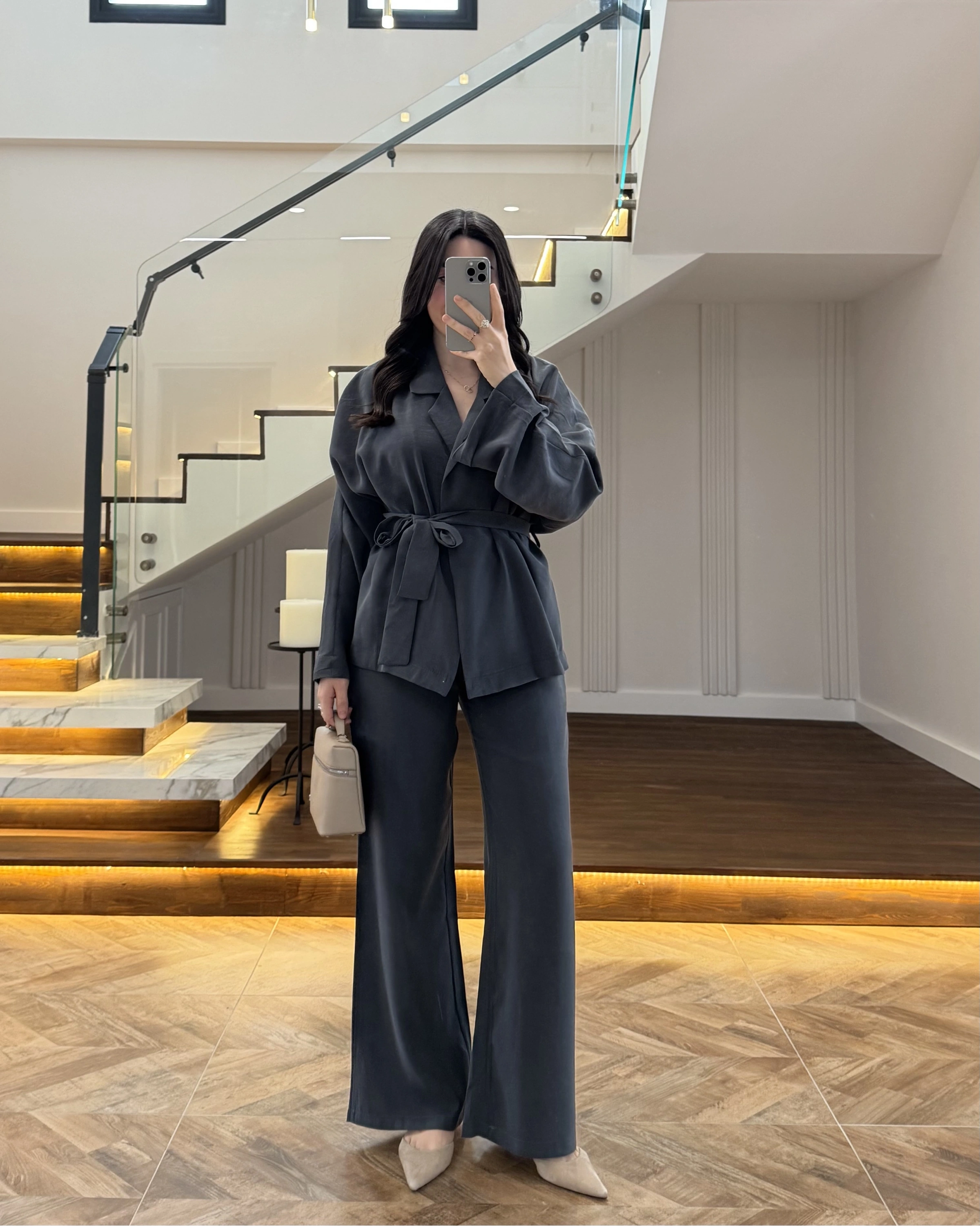 ANTRASİT KİMONO TAKIM -7041-4044