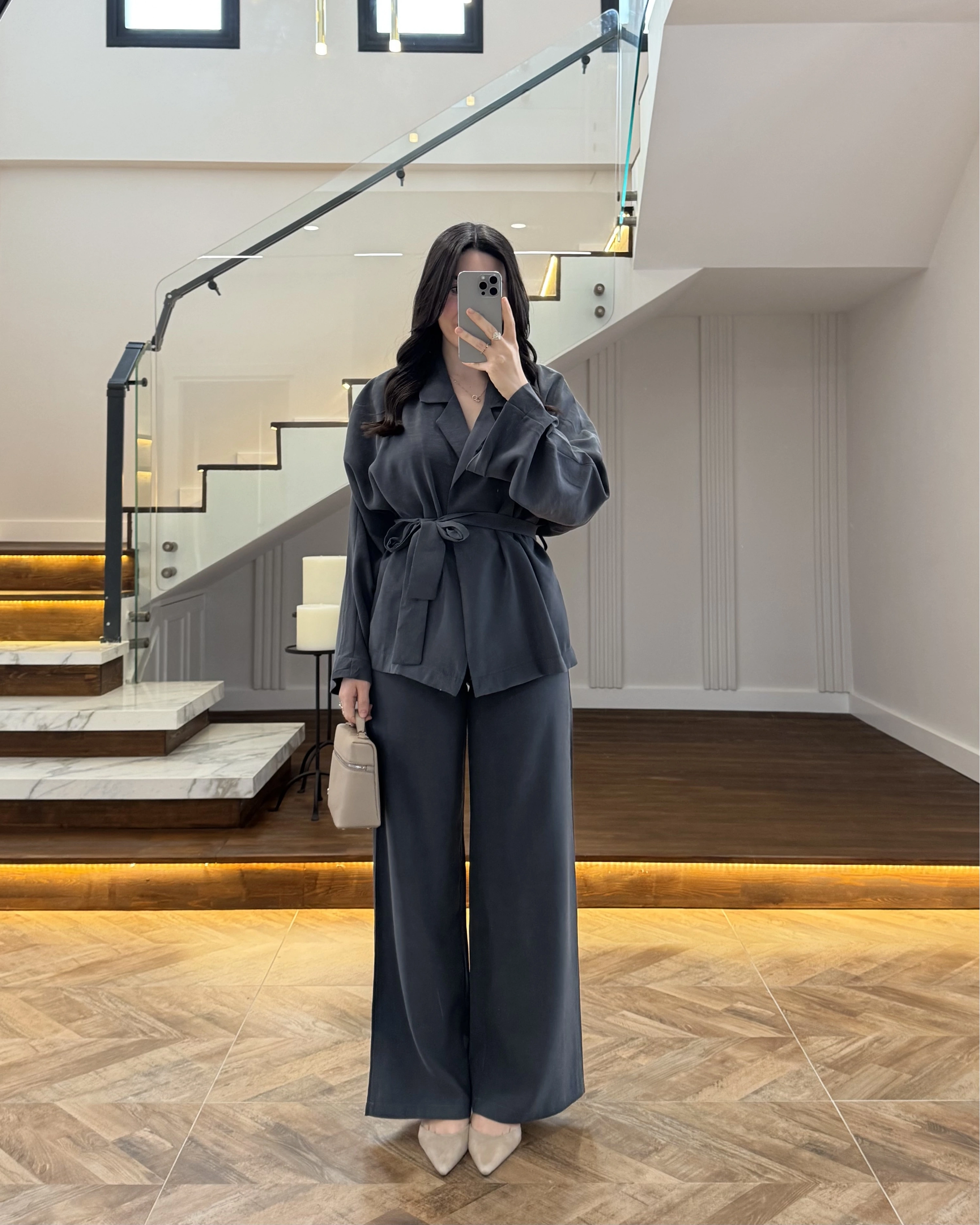 ANTRASİT KİMONO TAKIM -7041-4044