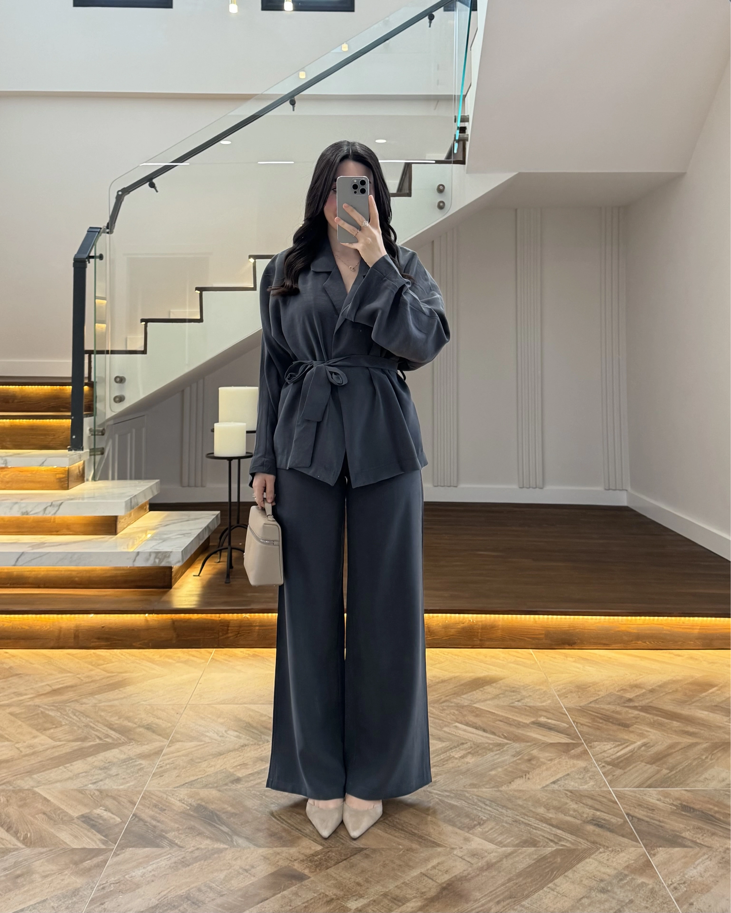 ANTRASİT KİMONO TAKIM -7041-4044