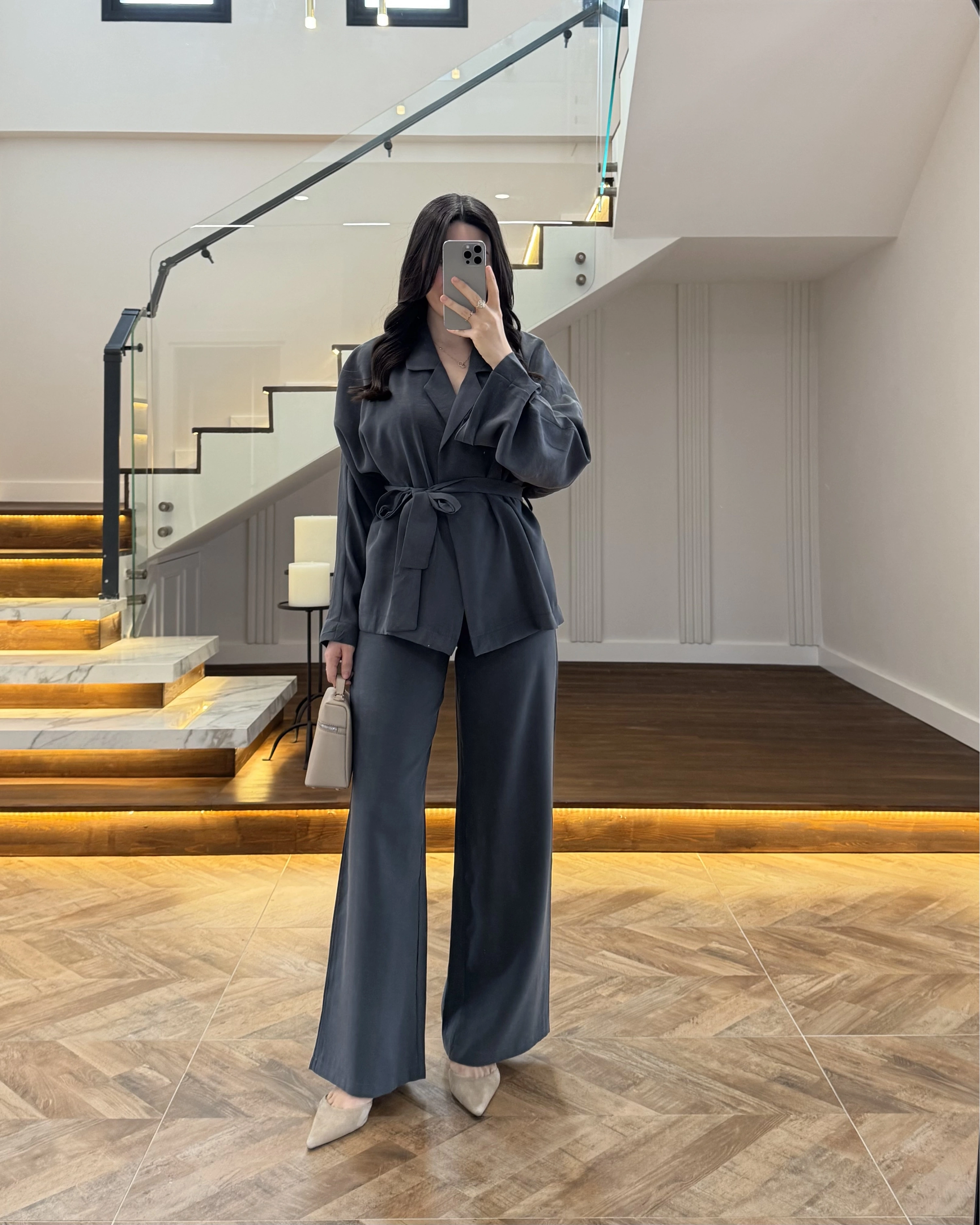 ANTRASİT KİMONO TAKIM -7041-4044