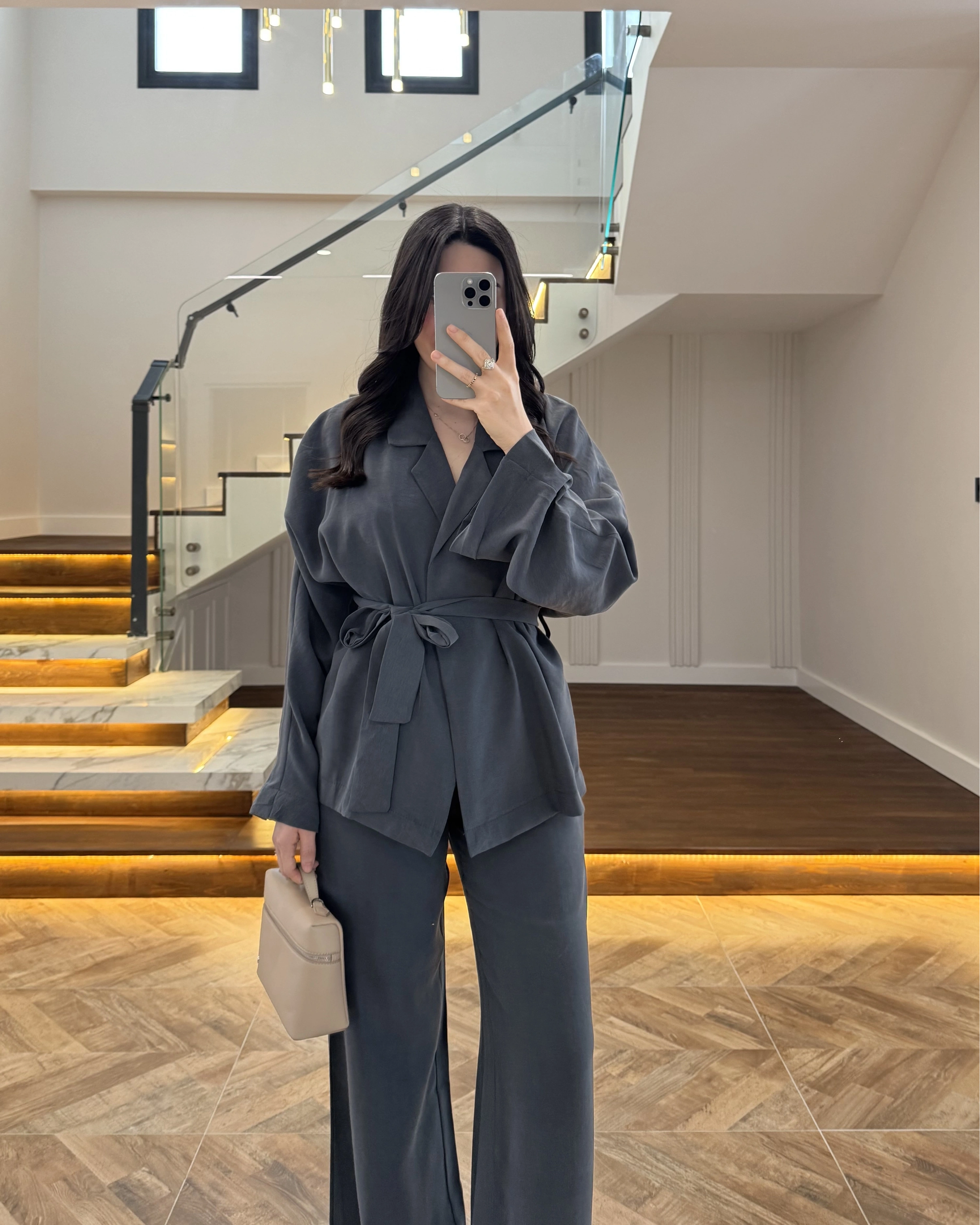 ANTRASİT KİMONO TAKIM -7041-4044