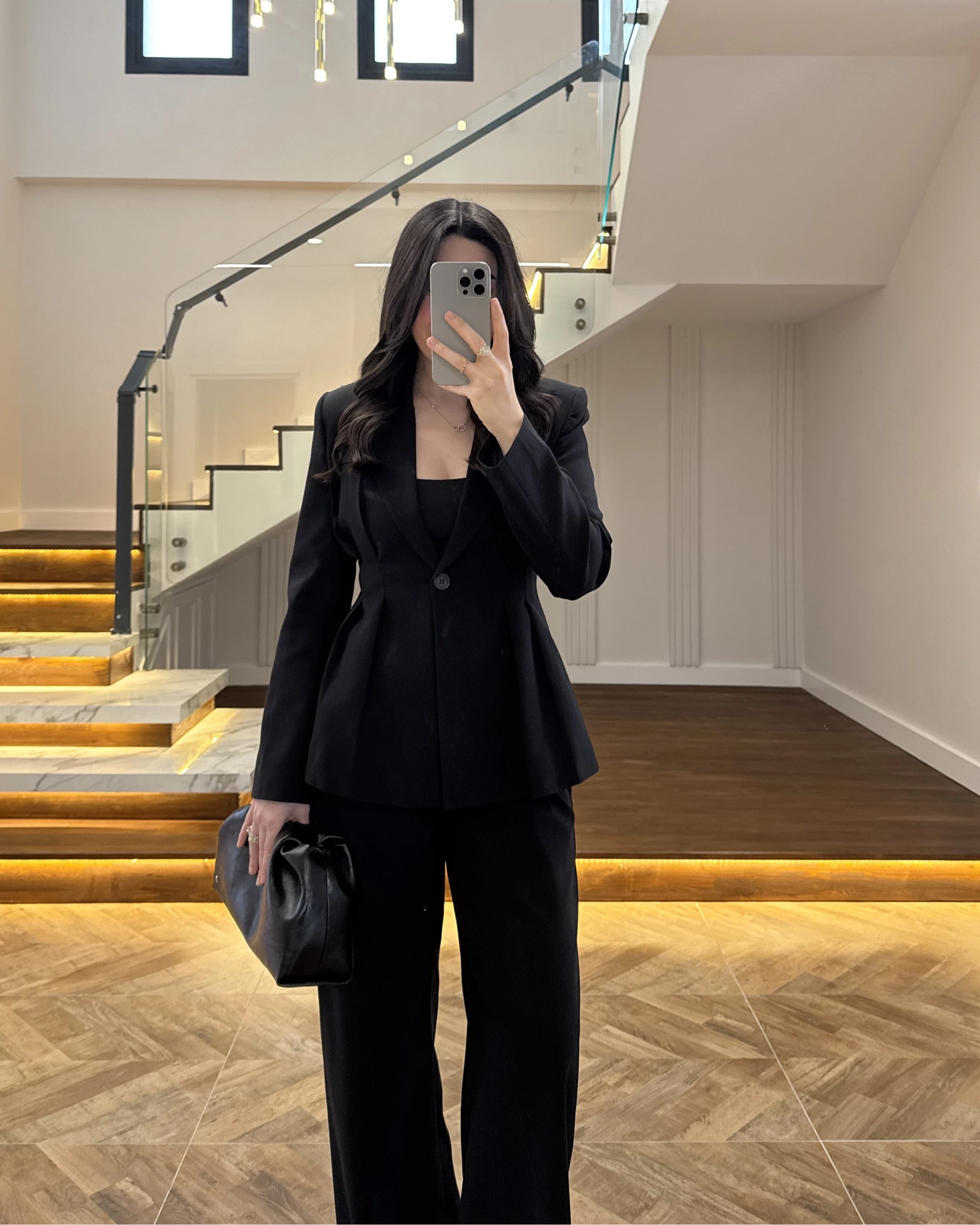 PİLELİ BELDEN OTURAN SİYAH TAKIM-8884