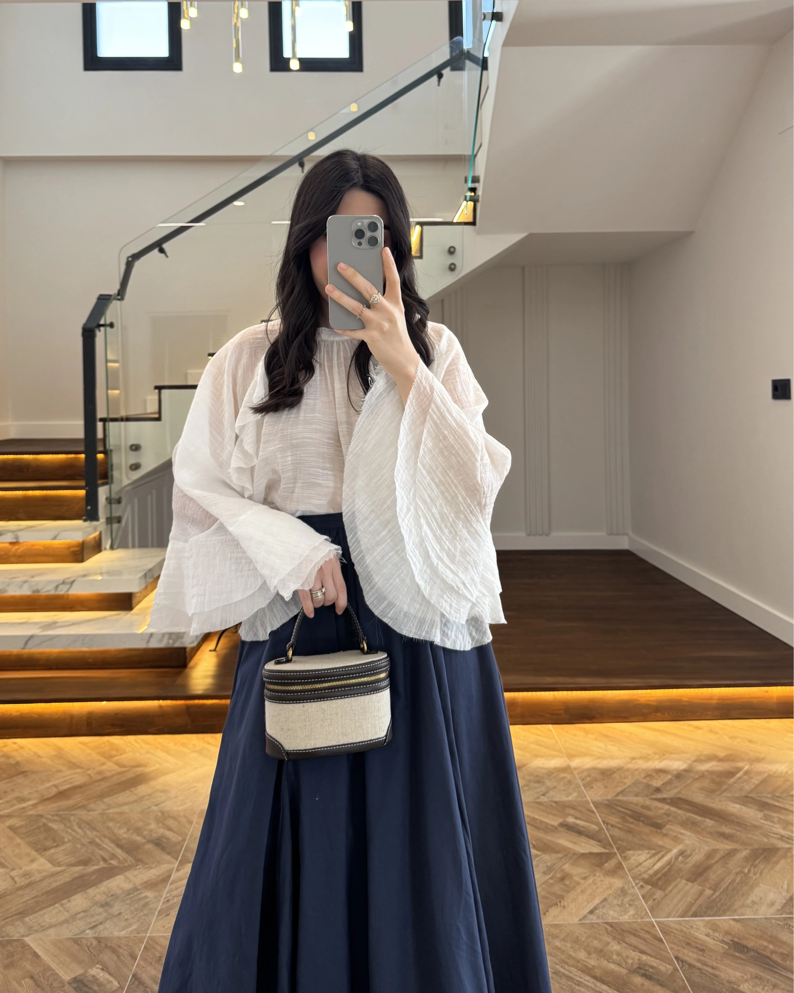 LACİVERT KLOŞ ETEK -5039