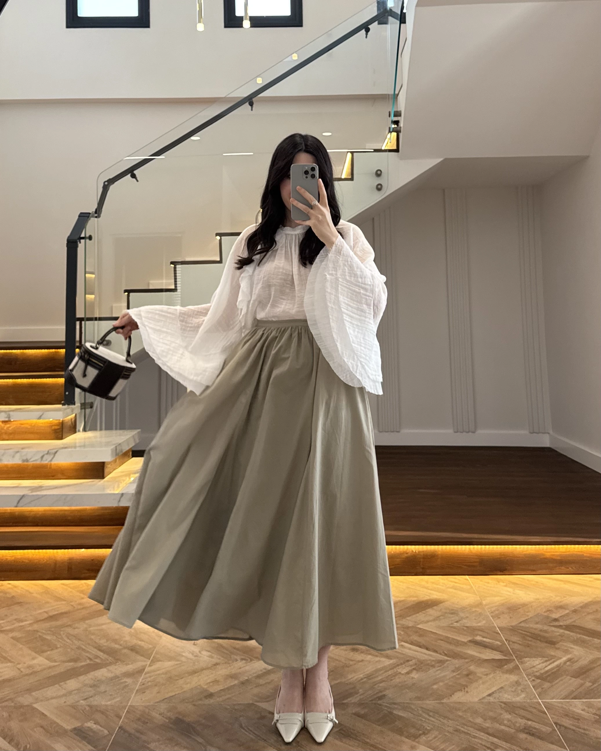 HAKİ KLOŞ ETEK -5039