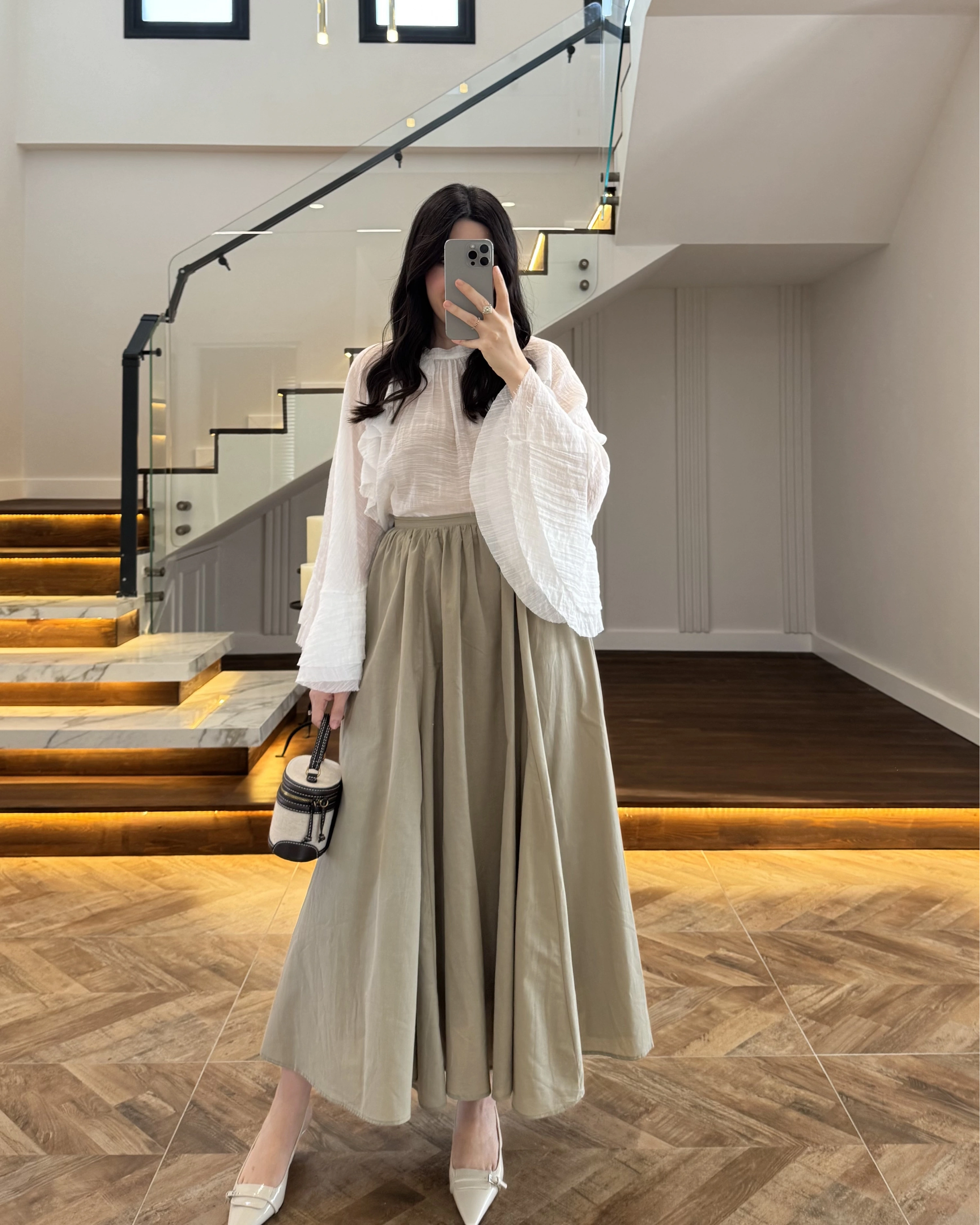 HAKİ KLOŞ ETEK -5039