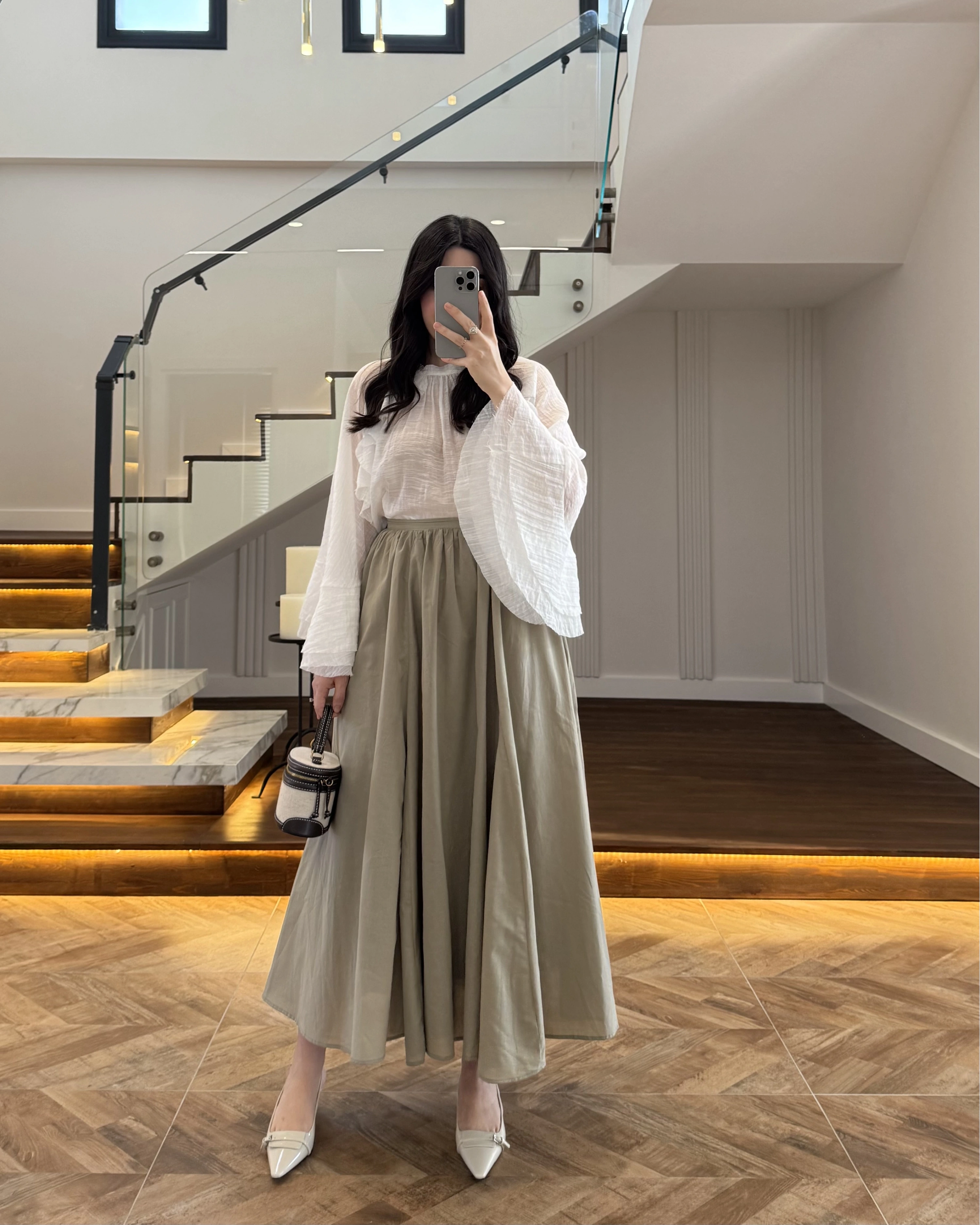 HAKİ KLOŞ ETEK -5039