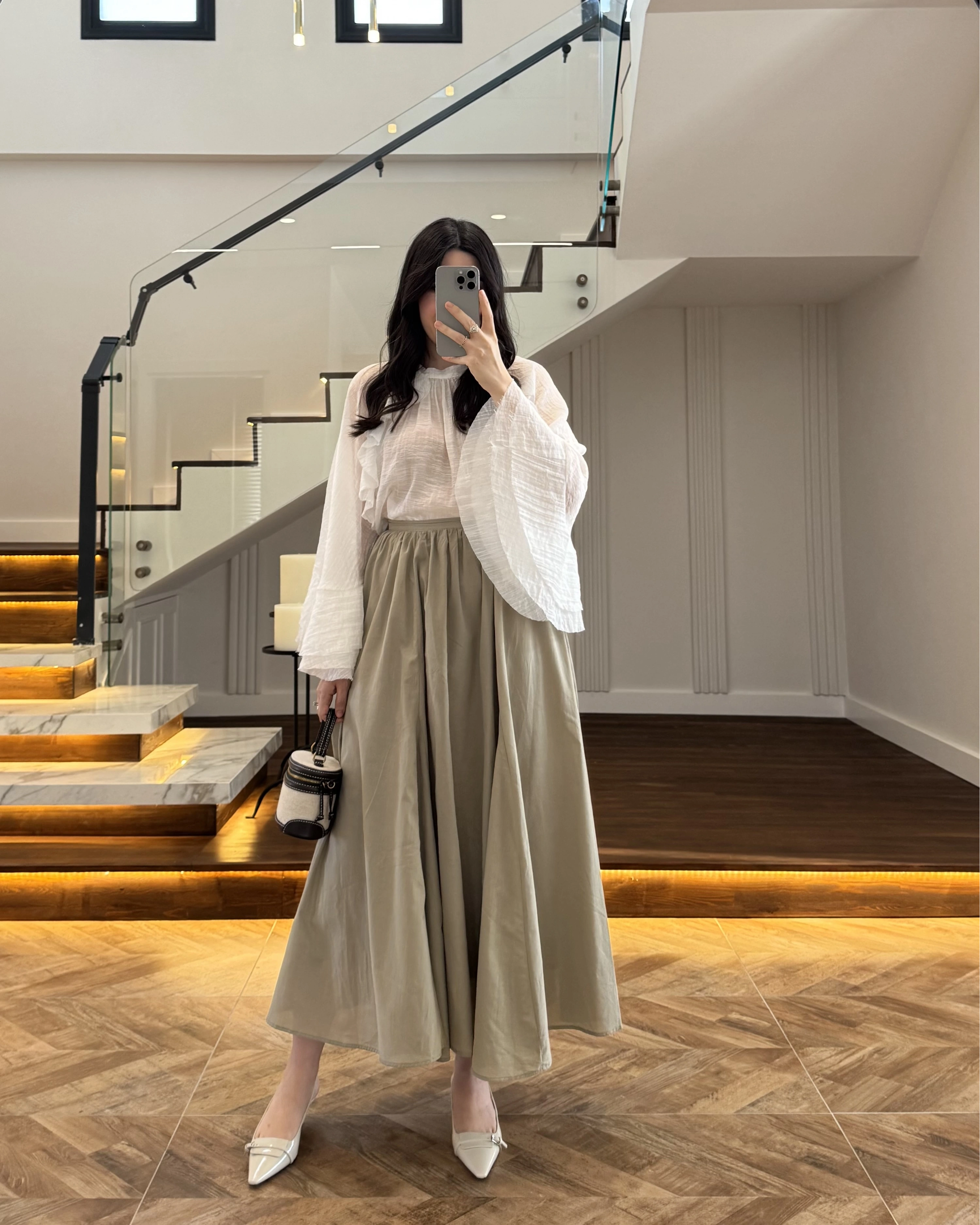 HAKİ KLOŞ ETEK -5039