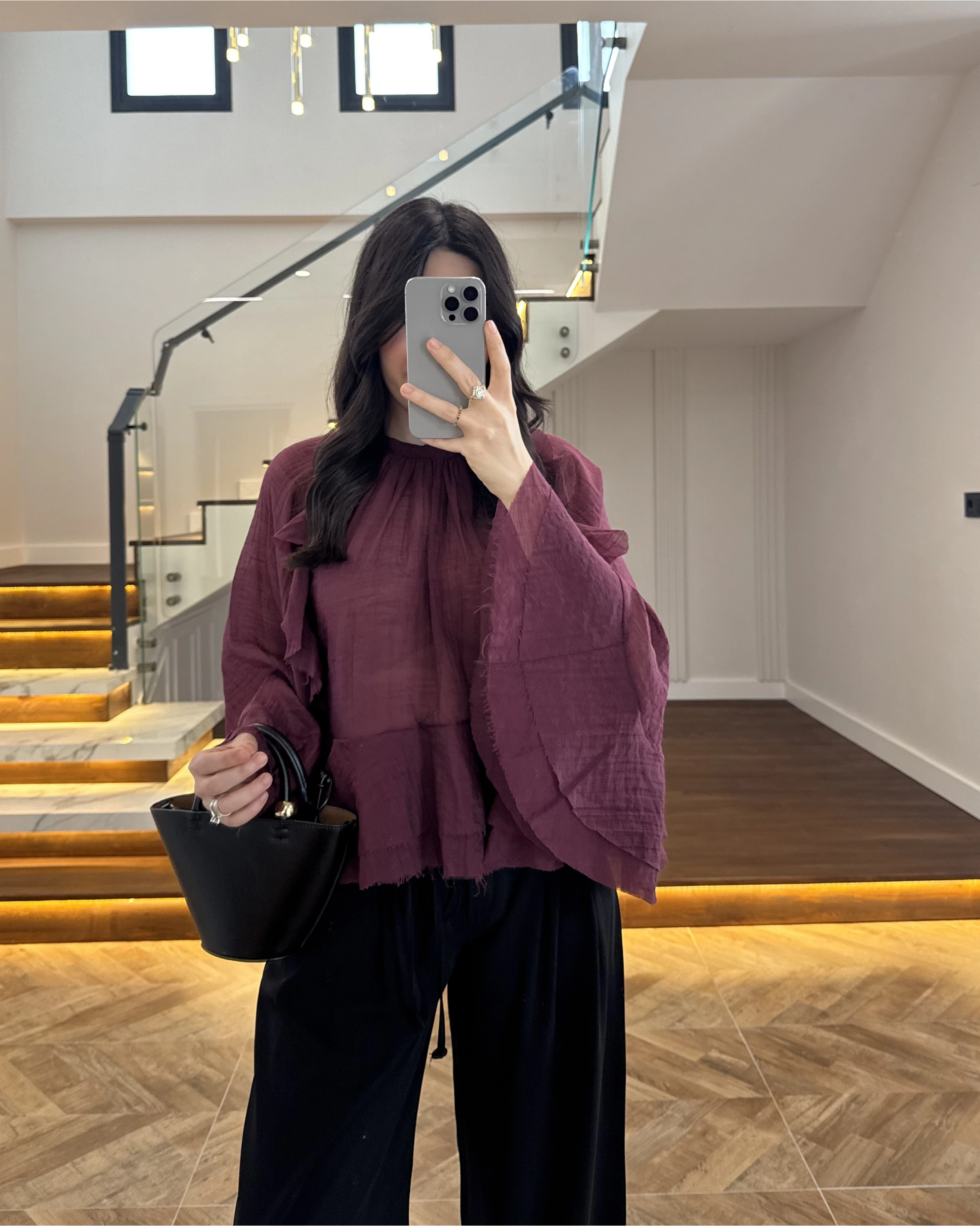 MÜRDÜM KOLLARI FIRFIRLI BLUZ-5009