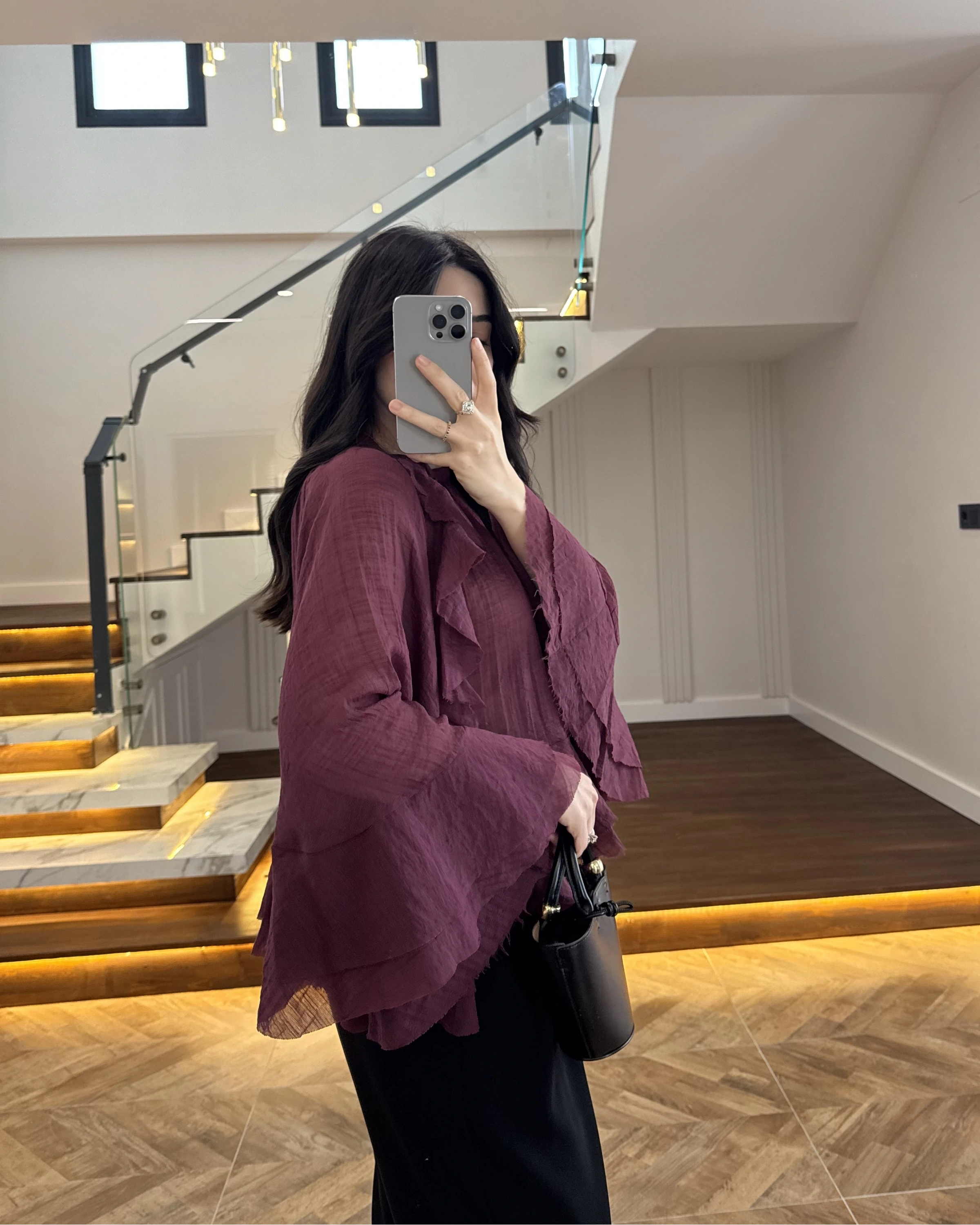 MÜRDÜM KOLLARI FIRFIRLI BLUZ-5009