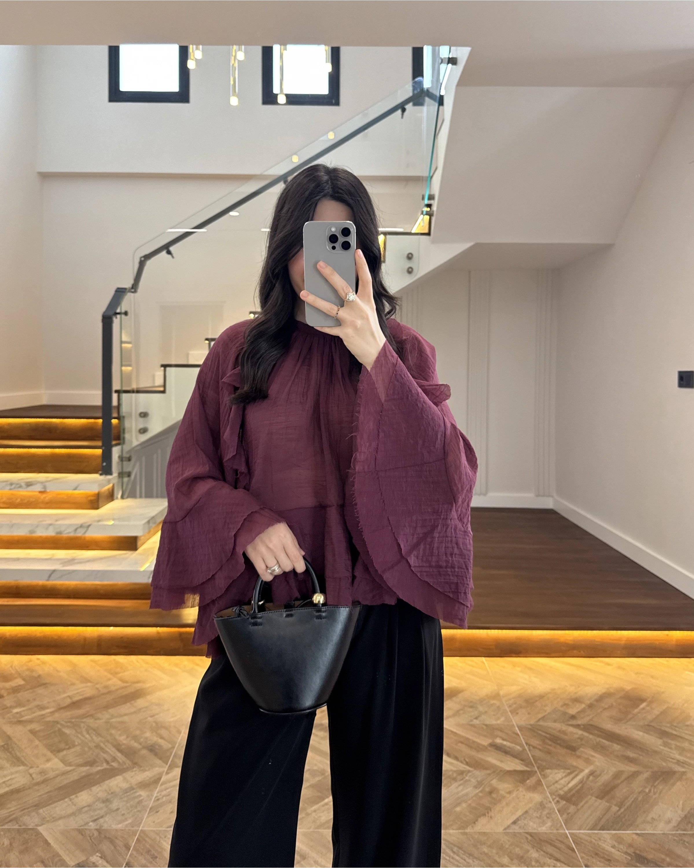 MÜRDÜM KOLLARI FIRFIRLI BLUZ-5009